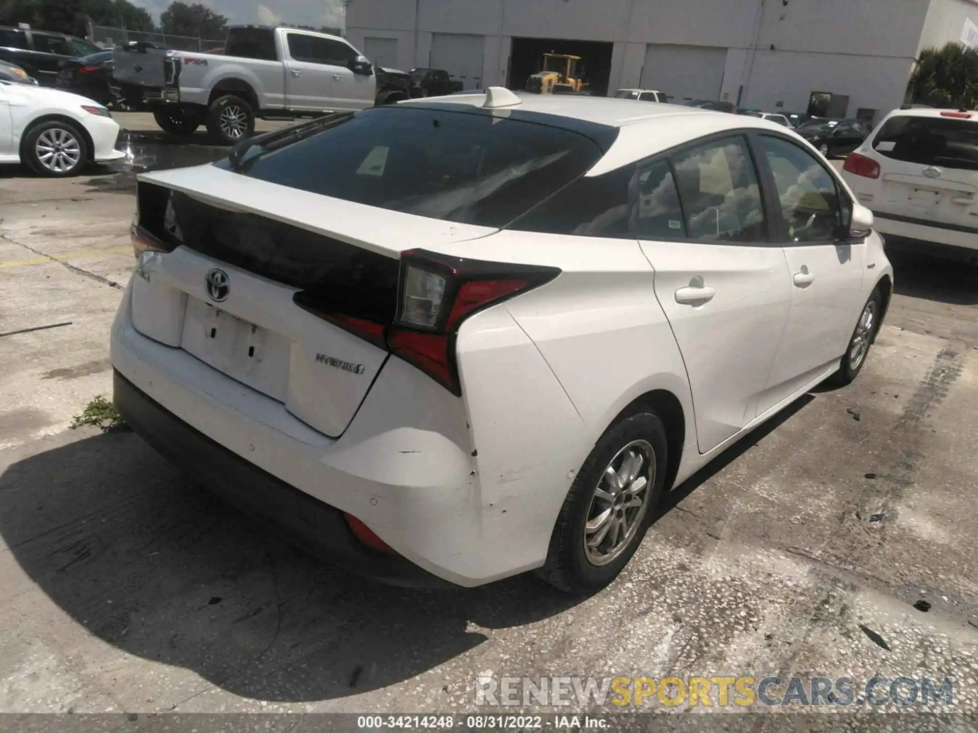 4 Photograph of a damaged car JTDKAMFUXN3154907 TOYOTA PRIUS 2022