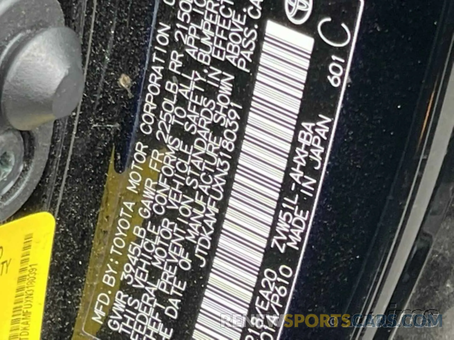 1 Photograph of a damaged car JTDKAMFUXN3180391 TOYOTA PRIUS 2022