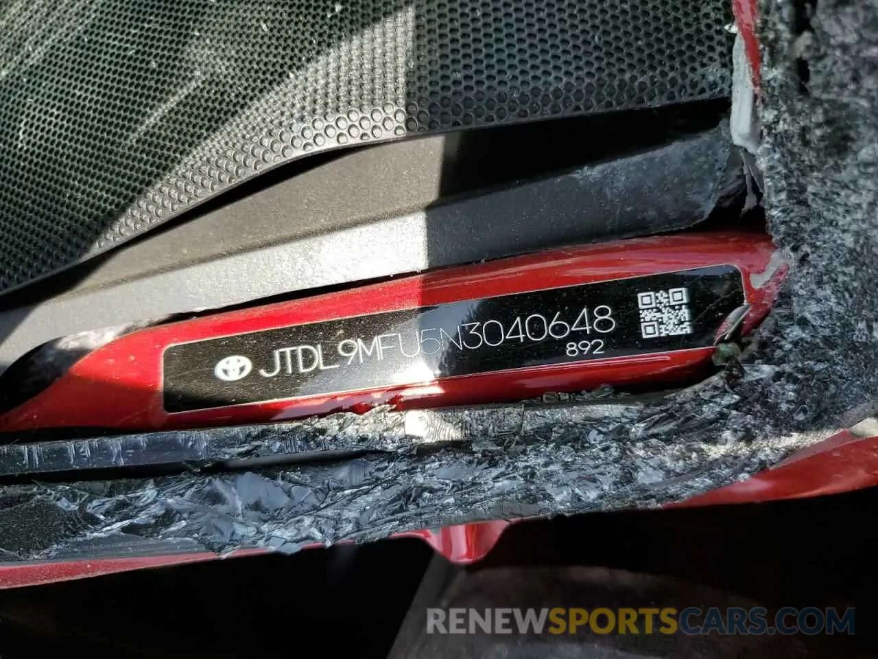 12 Photograph of a damaged car JTDL9MFU5N3040648 TOYOTA PRIUS 2022
