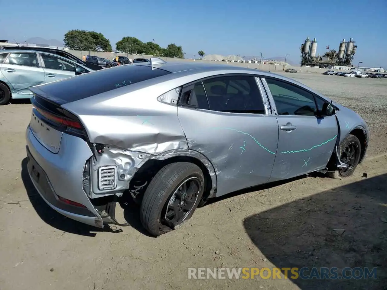 3 Photograph of a damaged car JTDACAAU4P3008341 TOYOTA PRIUS 2023