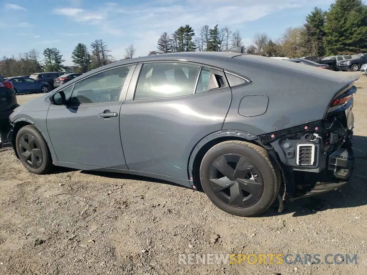 2 Photograph of a damaged car JTDACAAU7P3008382 TOYOTA PRIUS 2023