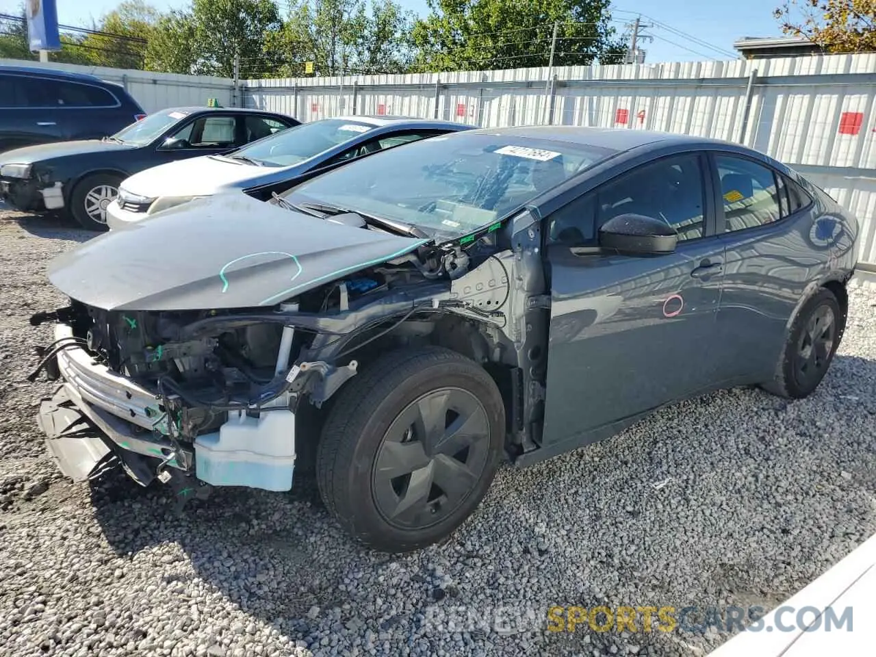 1 Photograph of a damaged car JTDACAAU8P3006799 TOYOTA PRIUS 2023