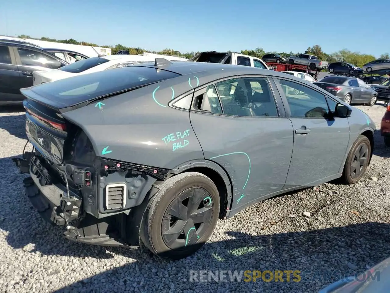 3 Photograph of a damaged car JTDACAAU8P3006799 TOYOTA PRIUS 2023
