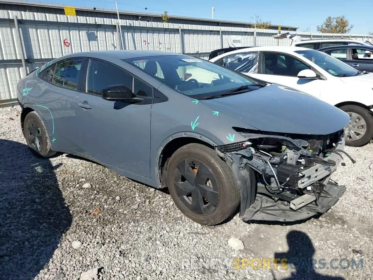 4 Photograph of a damaged car JTDACAAU8P3006799 TOYOTA PRIUS 2023