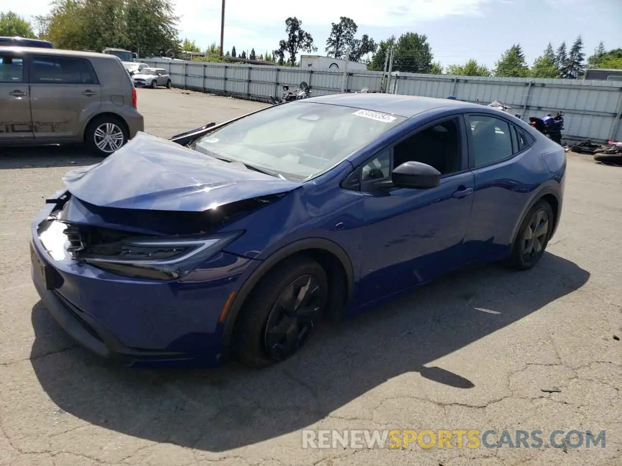 1 Photograph of a damaged car JTDACAAUXP3002589 TOYOTA PRIUS 2023