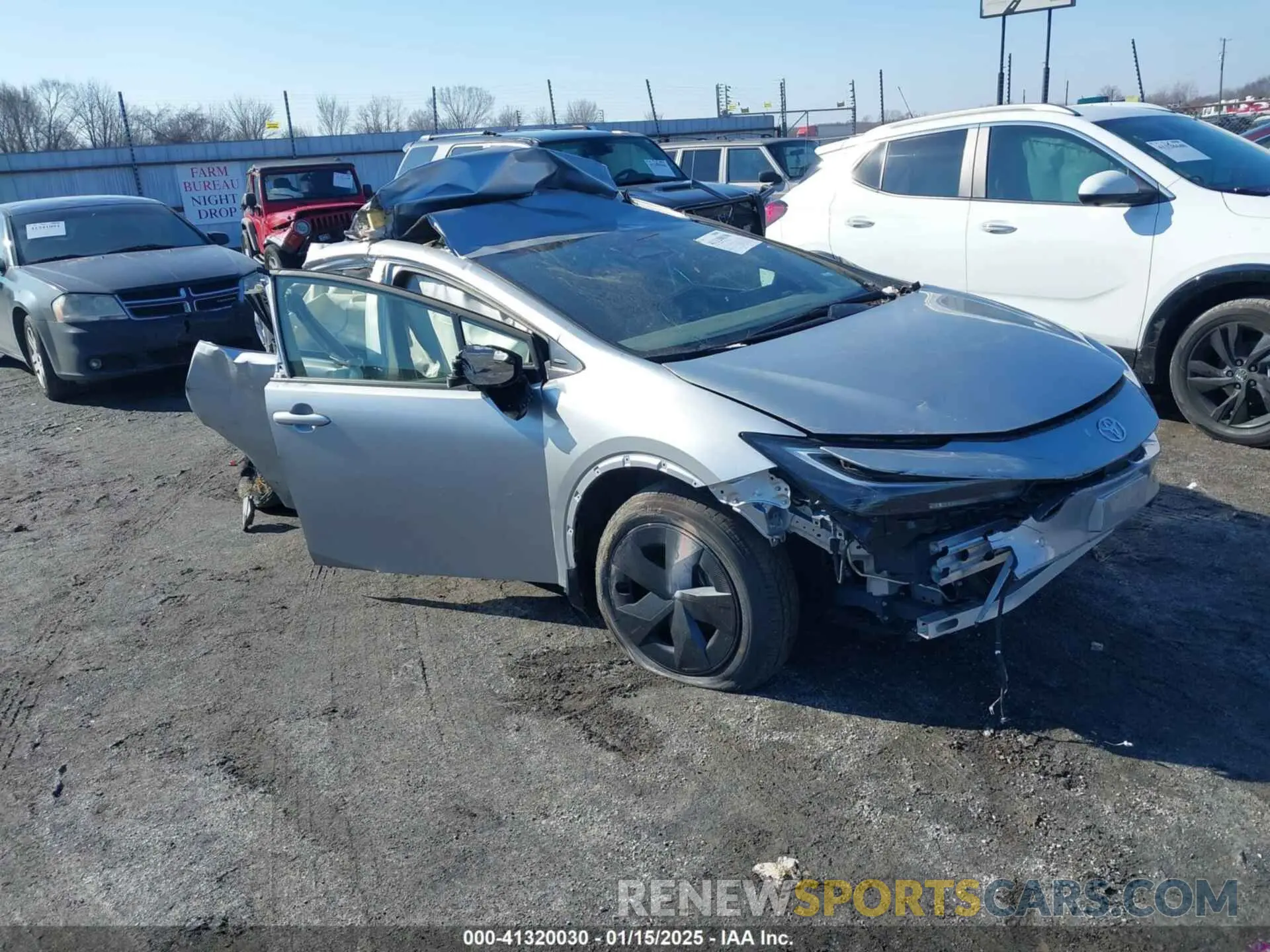 1 Photograph of a damaged car JTDACAAUXP3005380 TOYOTA PRIUS 2023