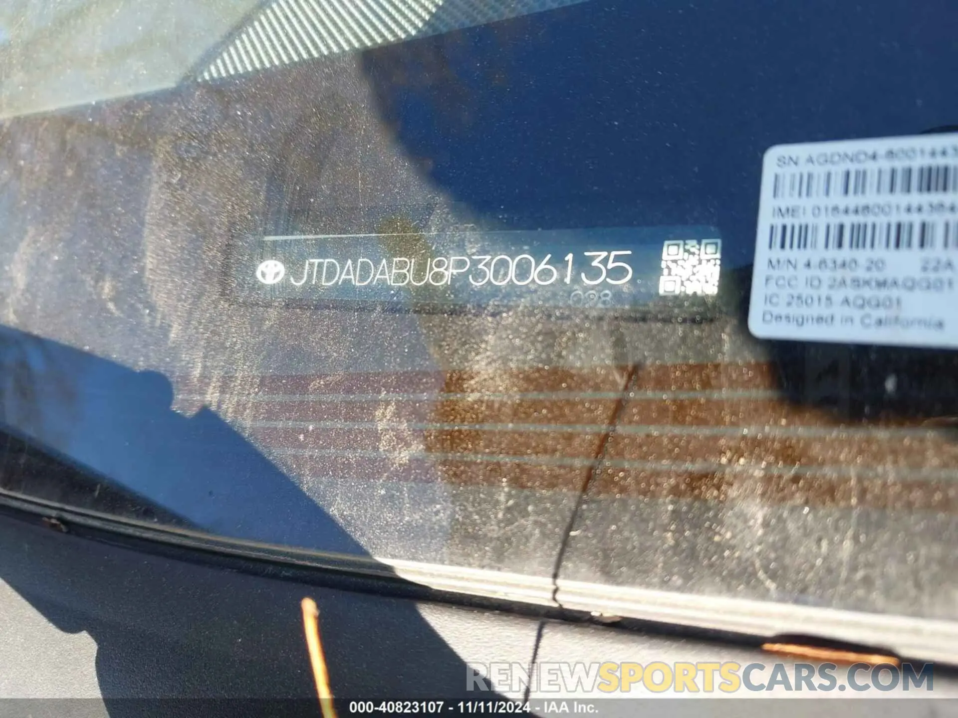 9 Photograph of a damaged car JTDADABU8P3006135 TOYOTA PRIUS 2023