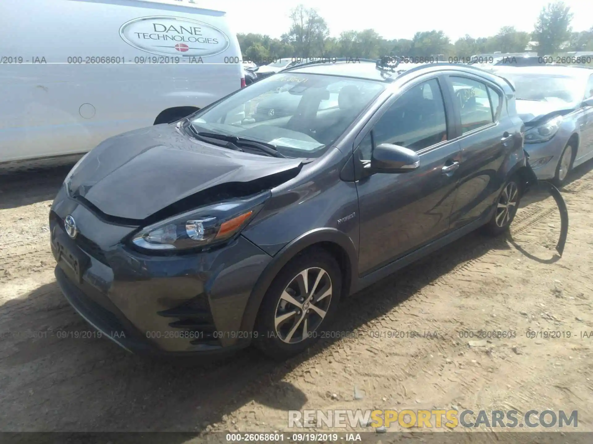 2 Photograph of a damaged car JTDKDTB36K1620810 TOYOTA PRIUS C 2019