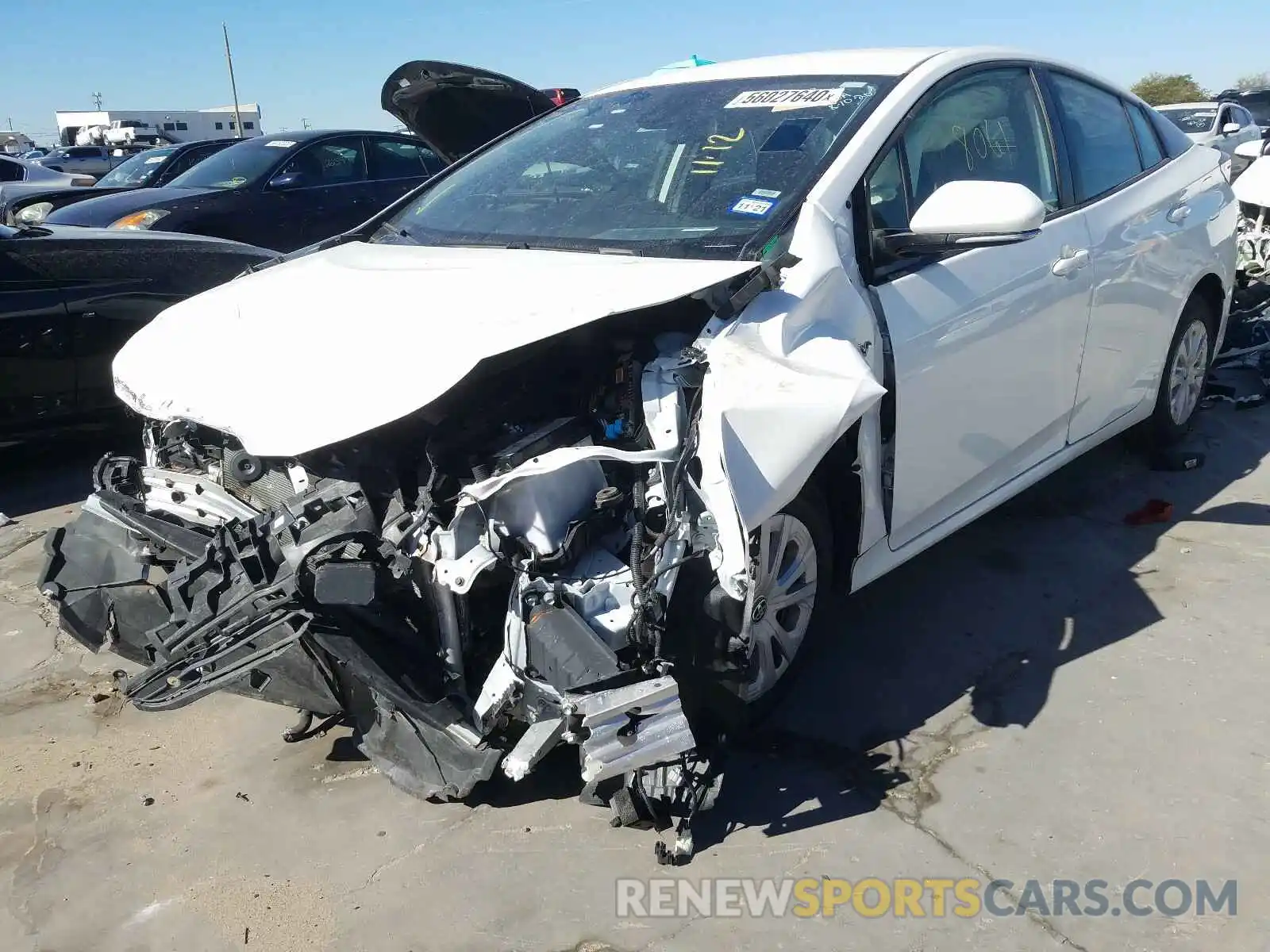 2 Photograph of a damaged car JTDKARFU6L3108923 TOYOTA PRIUS L 2020