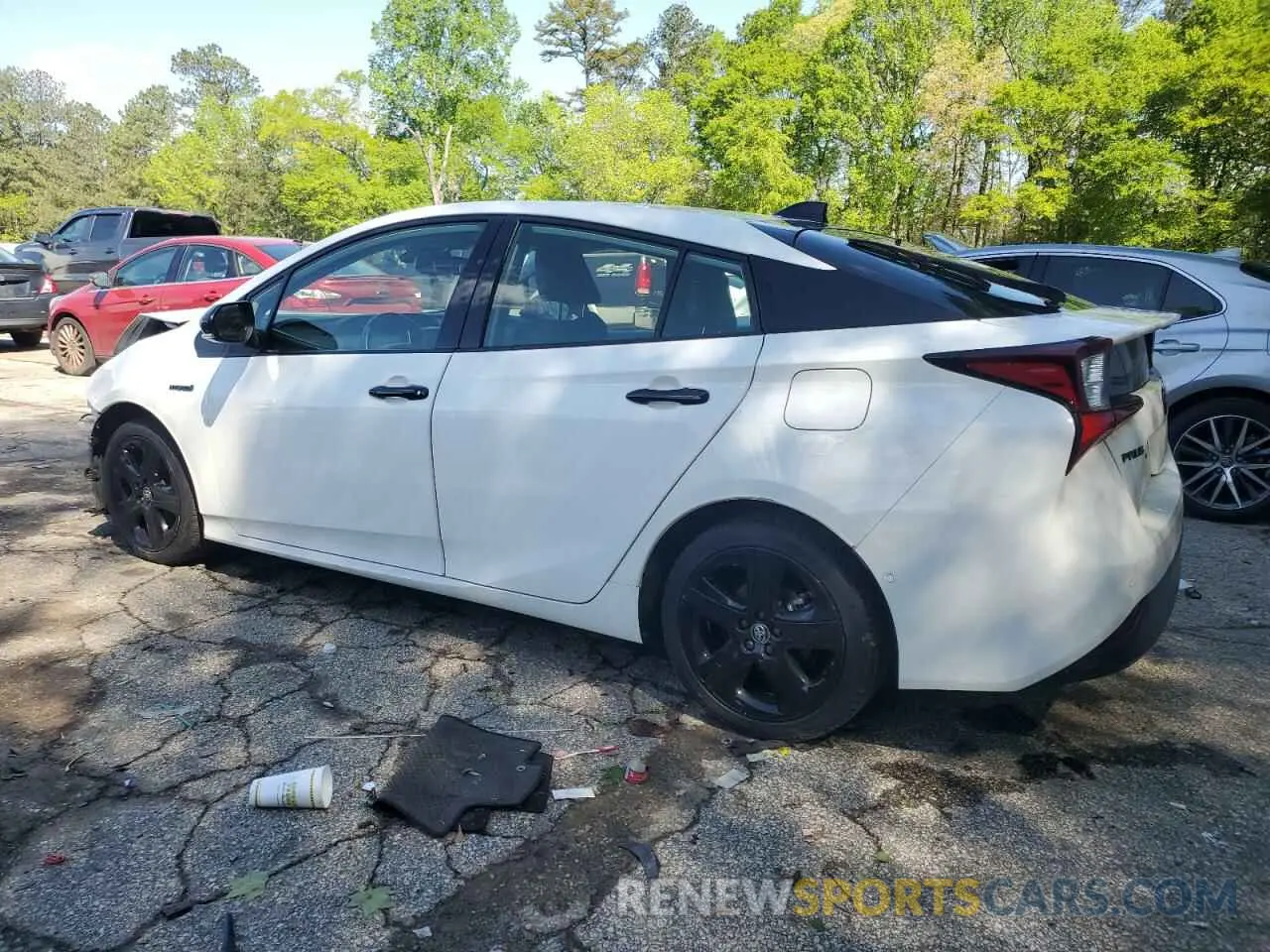 2 Photograph of a damaged car JTDKAMFU3N3167627 TOYOTA PRIUS NIGH 2022