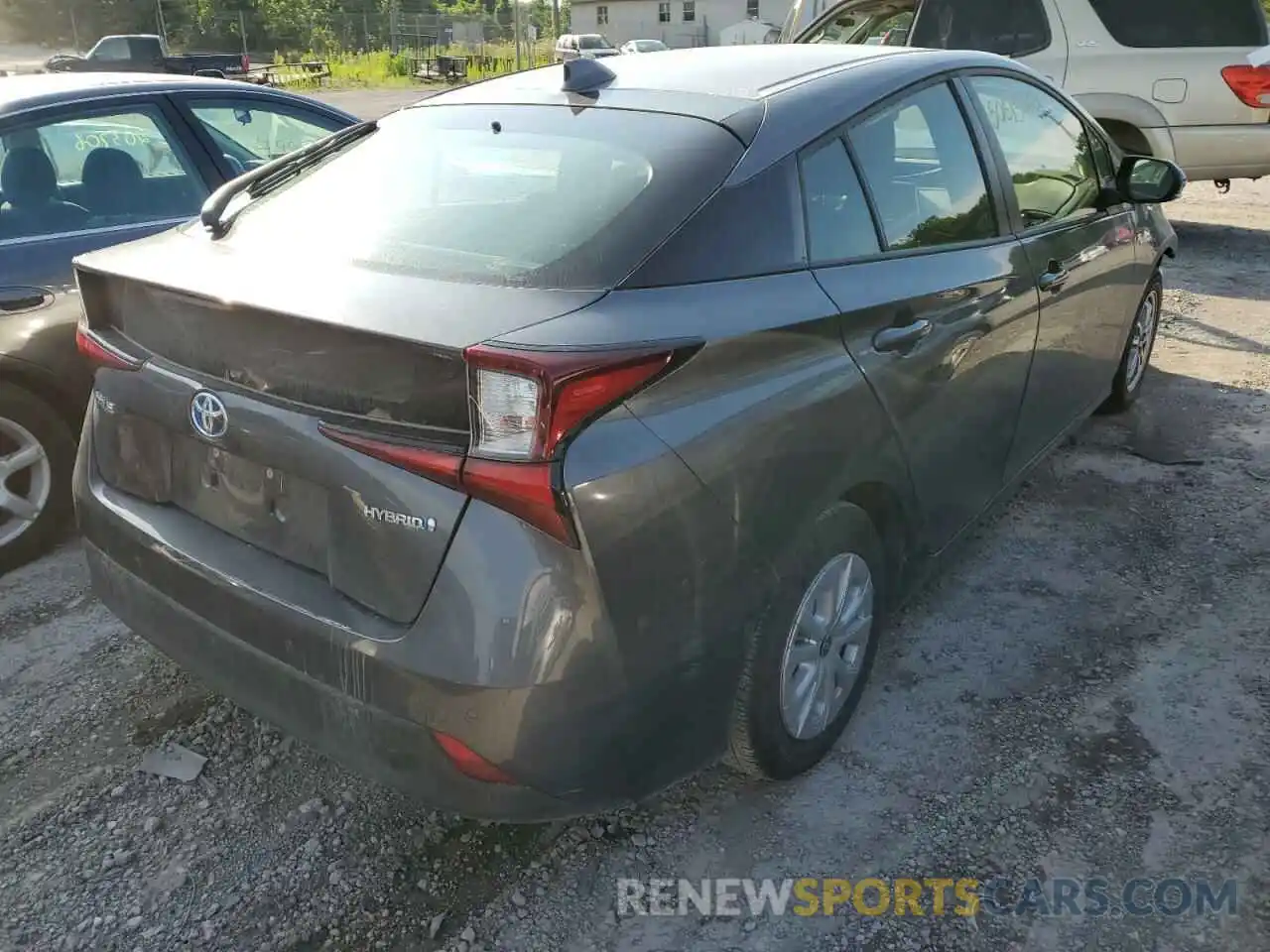 4 Photograph of a damaged car JTDKAMFU4N3162730 TOYOTA PRIUS NIGH 2022