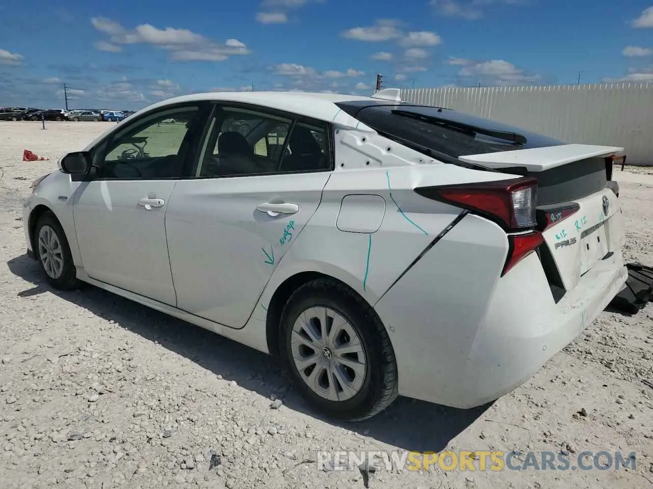 2 Photograph of a damaged car JTDKAMFU5N3187345 TOYOTA PRIUS NIGH 2022