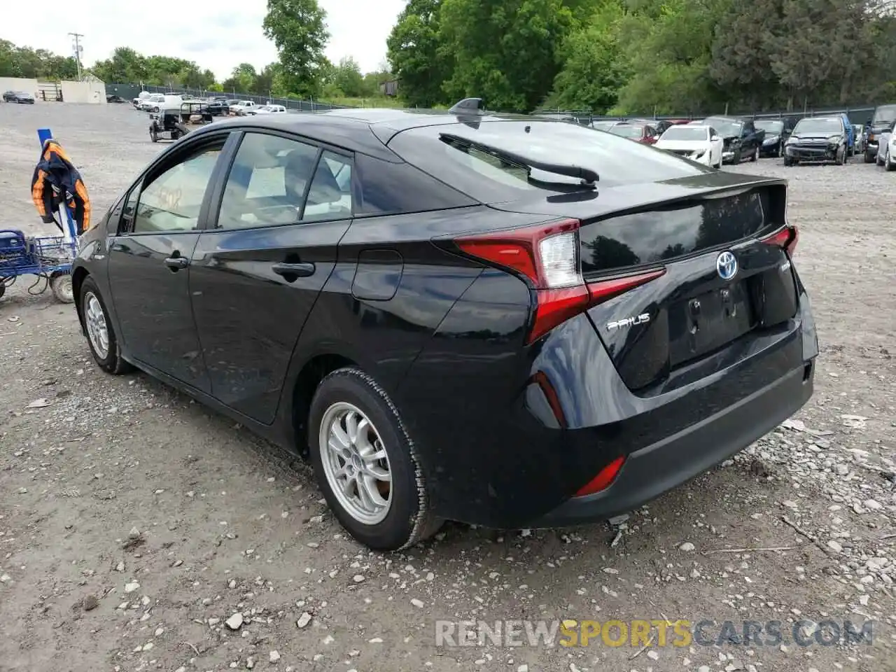 3 Photograph of a damaged car JTDKAMFU6N3163832 TOYOTA PRIUS NIGH 2022