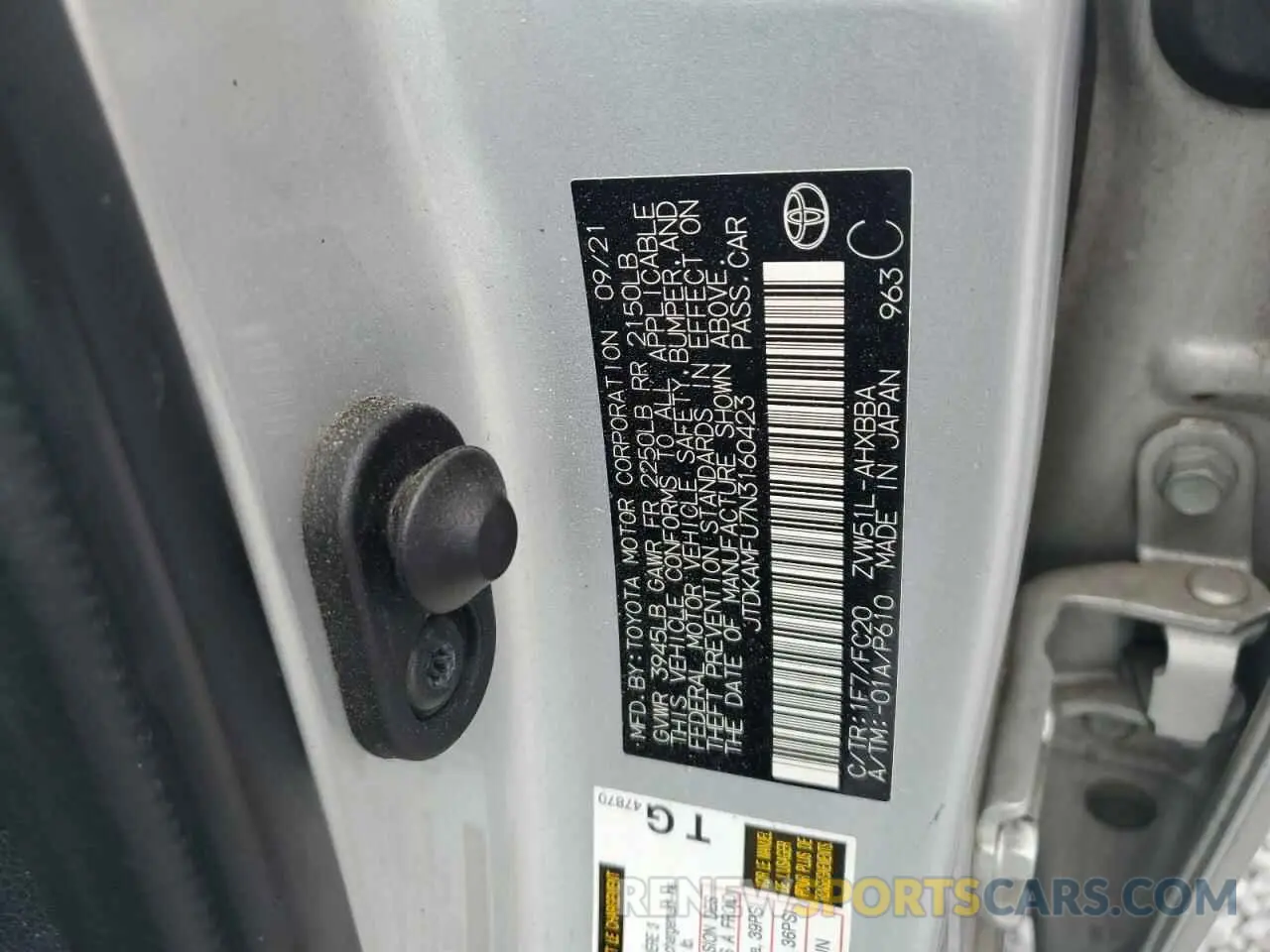 12 Photograph of a damaged car JTDKAMFU7N3160423 TOYOTA PRIUS NIGH 2022