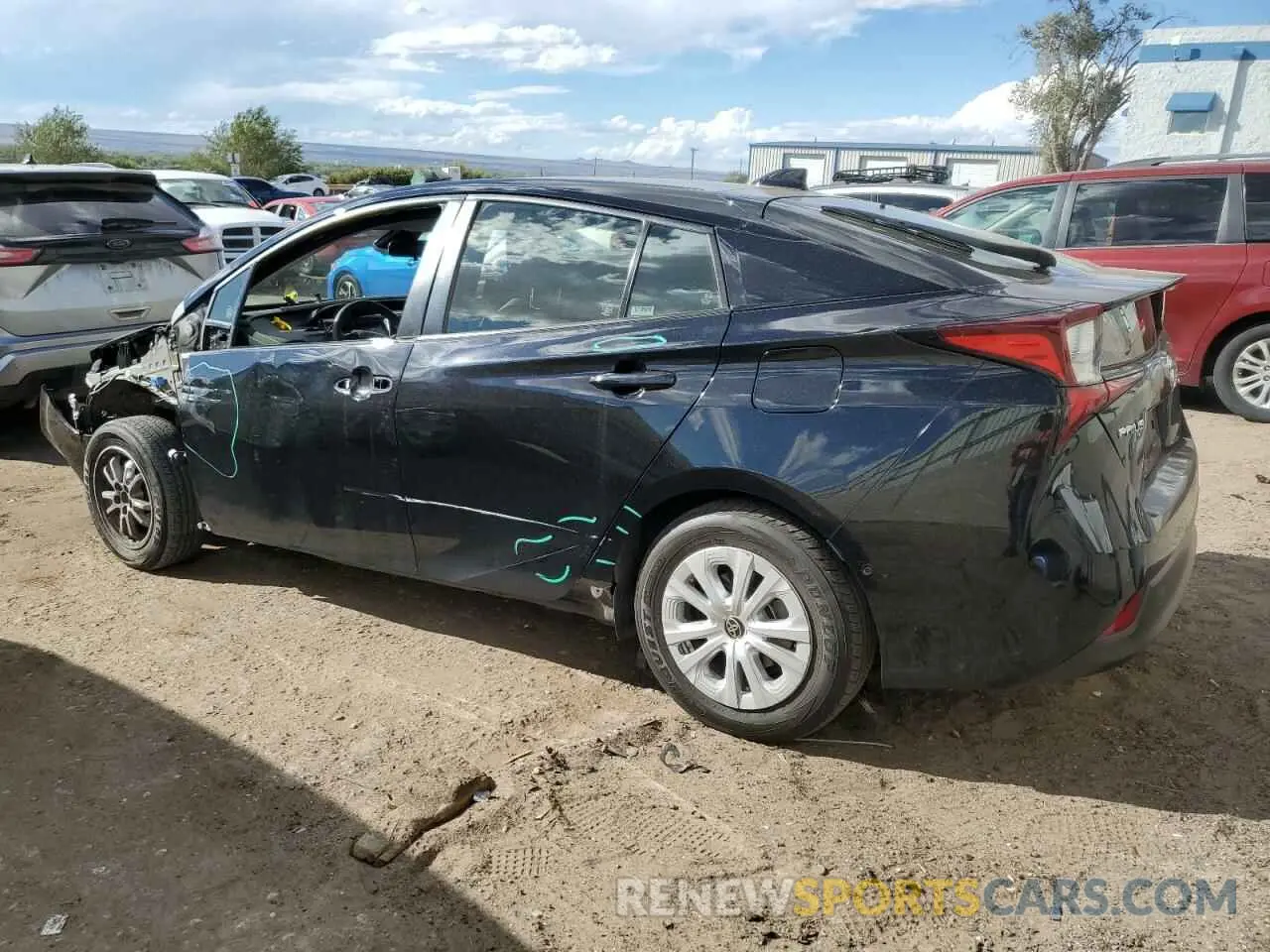 2 Photograph of a damaged car JTDKAMFU7N3177769 TOYOTA PRIUS NIGH 2022