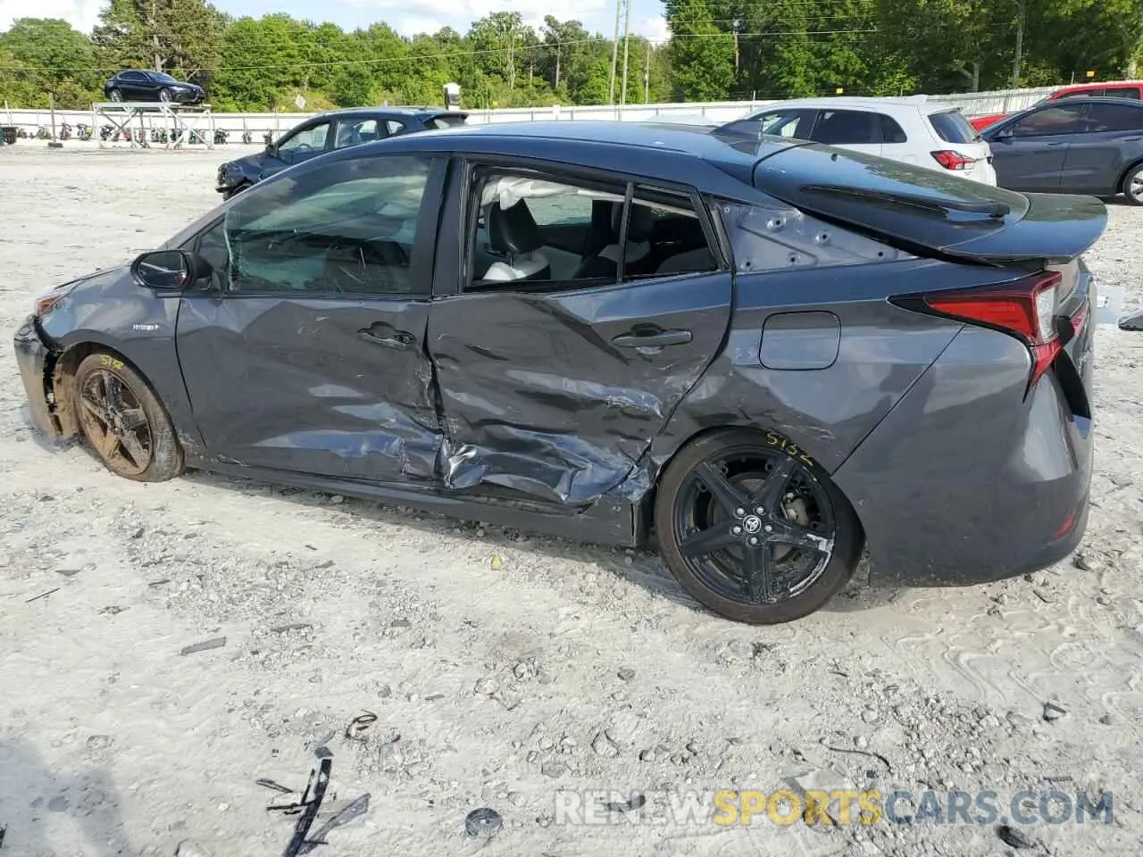 2 Photograph of a damaged car JTDKAMFU8N3173133 TOYOTA PRIUS NIGH 2022