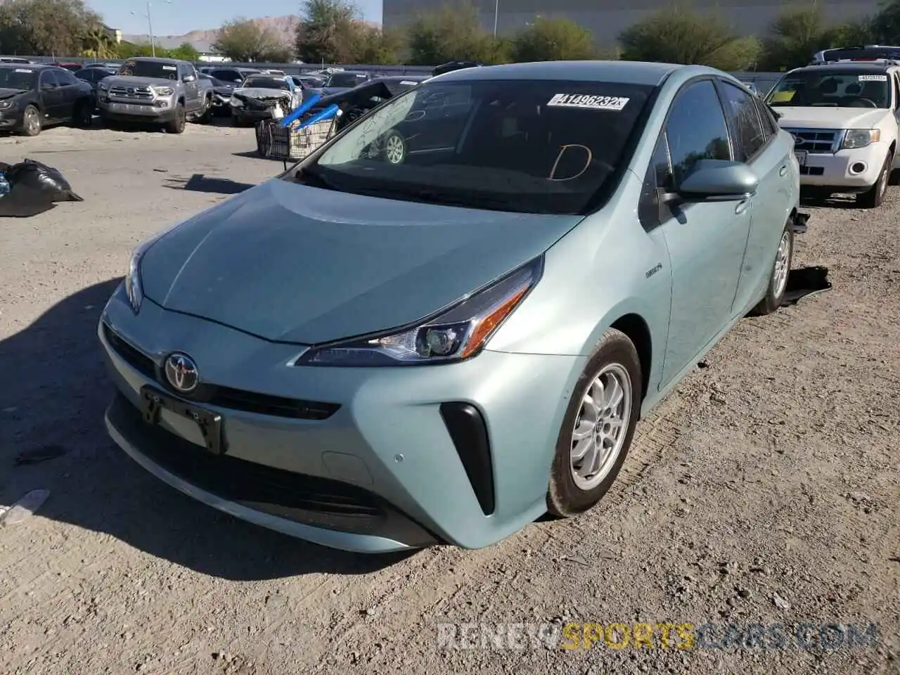 2 Photograph of a damaged car JTDKAMFUXN3156060 TOYOTA PRIUS NIGH 2022