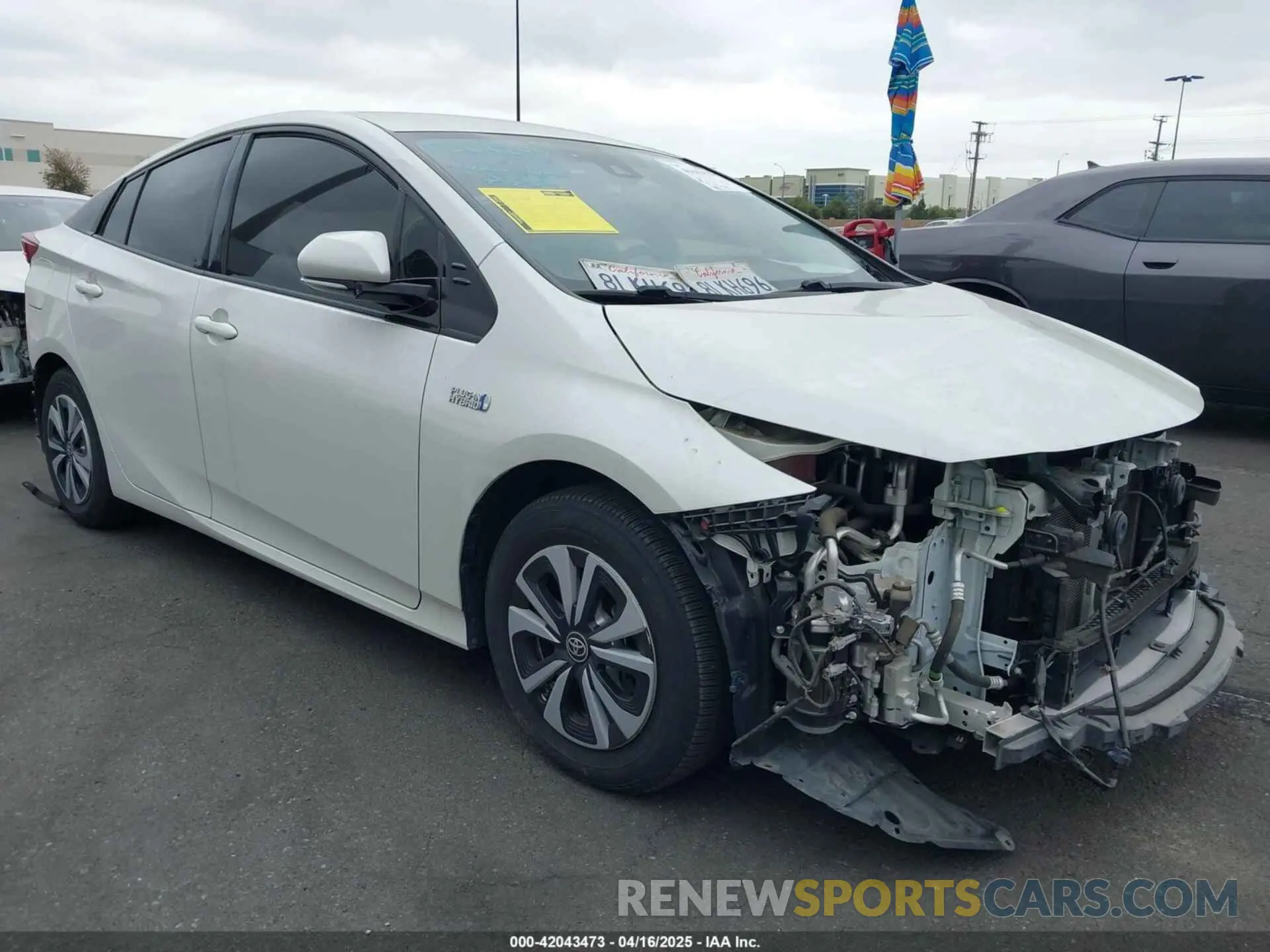 1 Photograph of a damaged car JTDKARFP3K3113540 TOYOTA PRIUS PRIME 2019