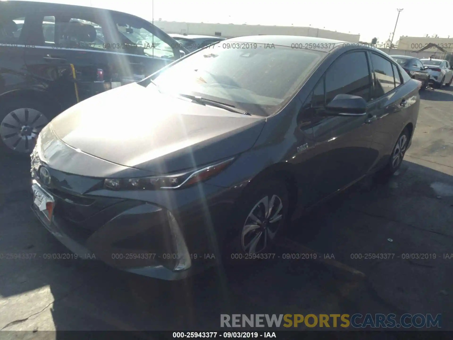 2 Photograph of a damaged car JTDKARFP3K3119418 TOYOTA PRIUS PRIME 2019