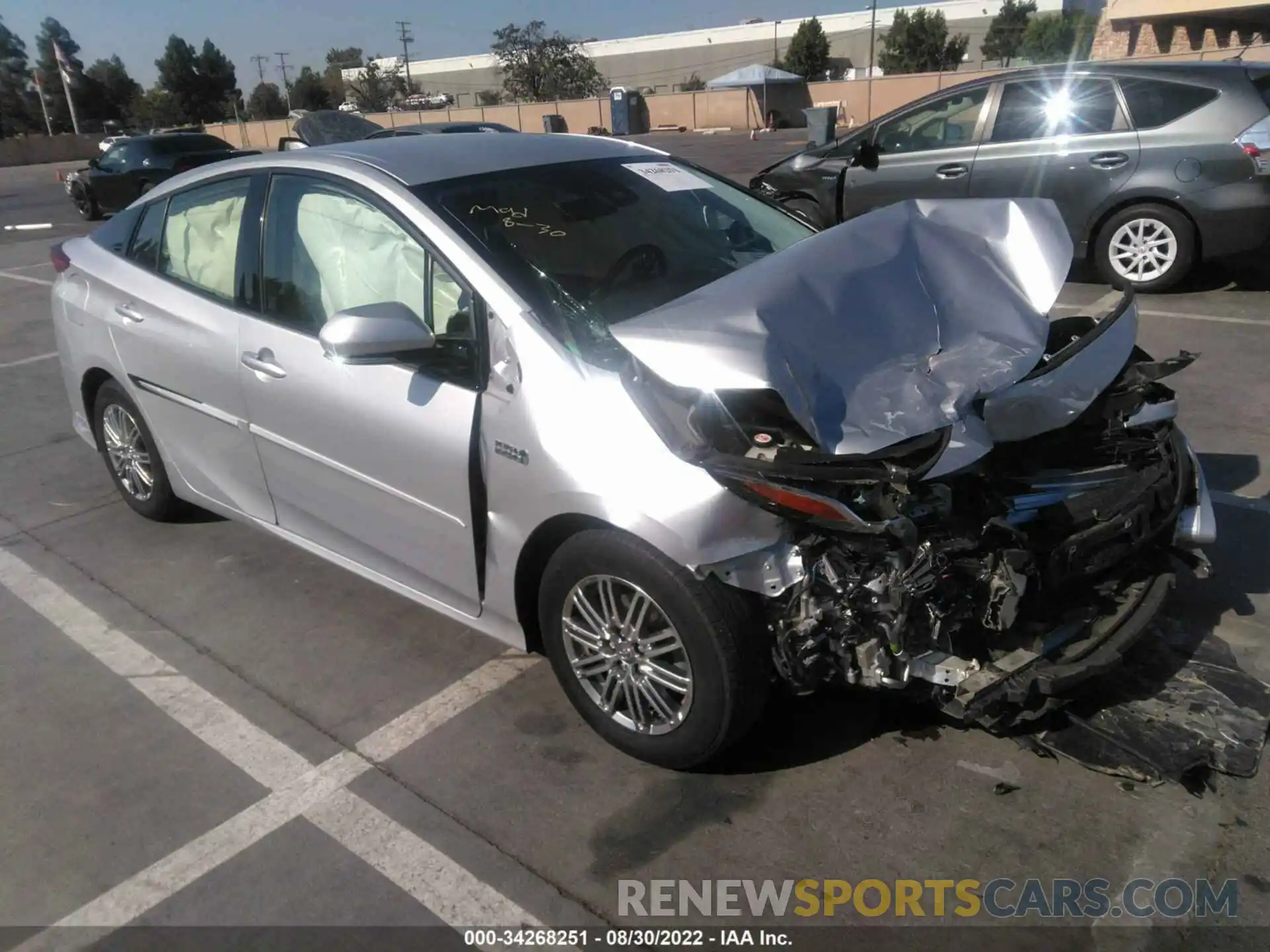 1 Photograph of a damaged car JTDKARFP4K3106614 TOYOTA PRIUS PRIME 2019