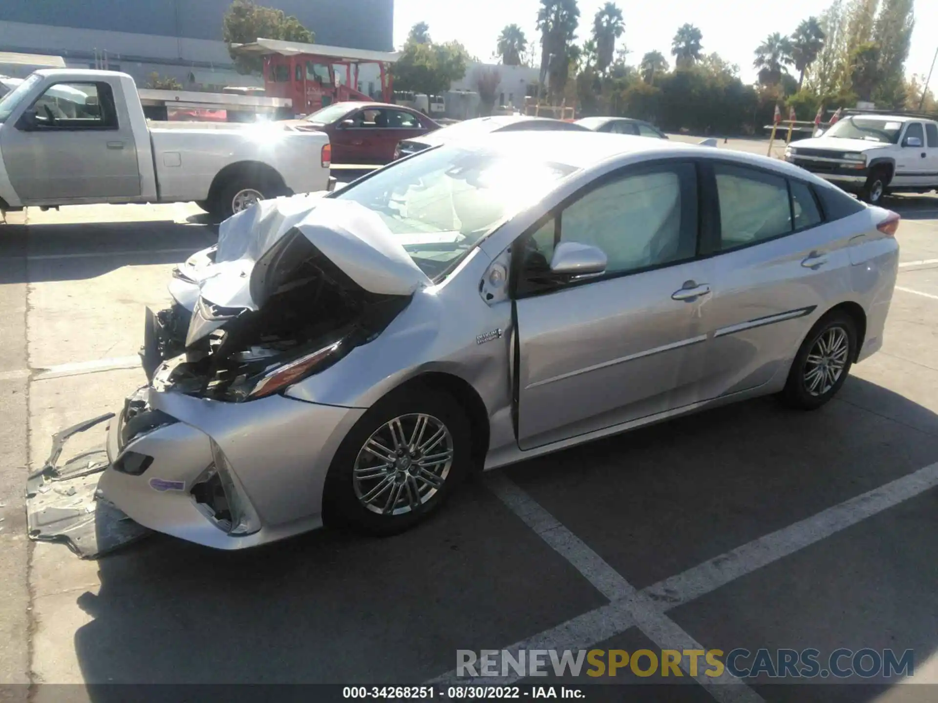 2 Photograph of a damaged car JTDKARFP4K3106614 TOYOTA PRIUS PRIME 2019