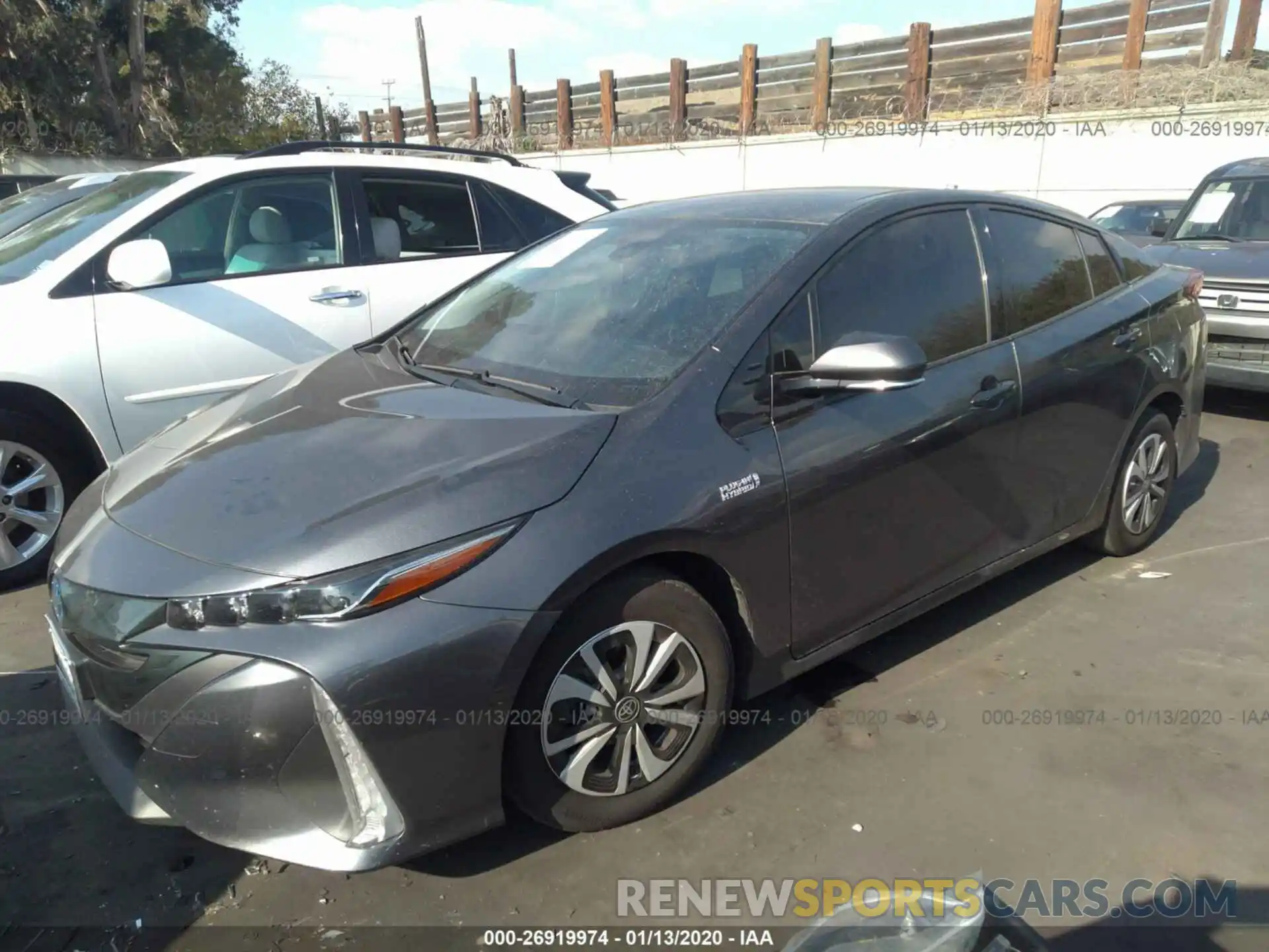 2 Photograph of a damaged car JTDKARFP5K3110655 TOYOTA PRIUS PRIME 2019