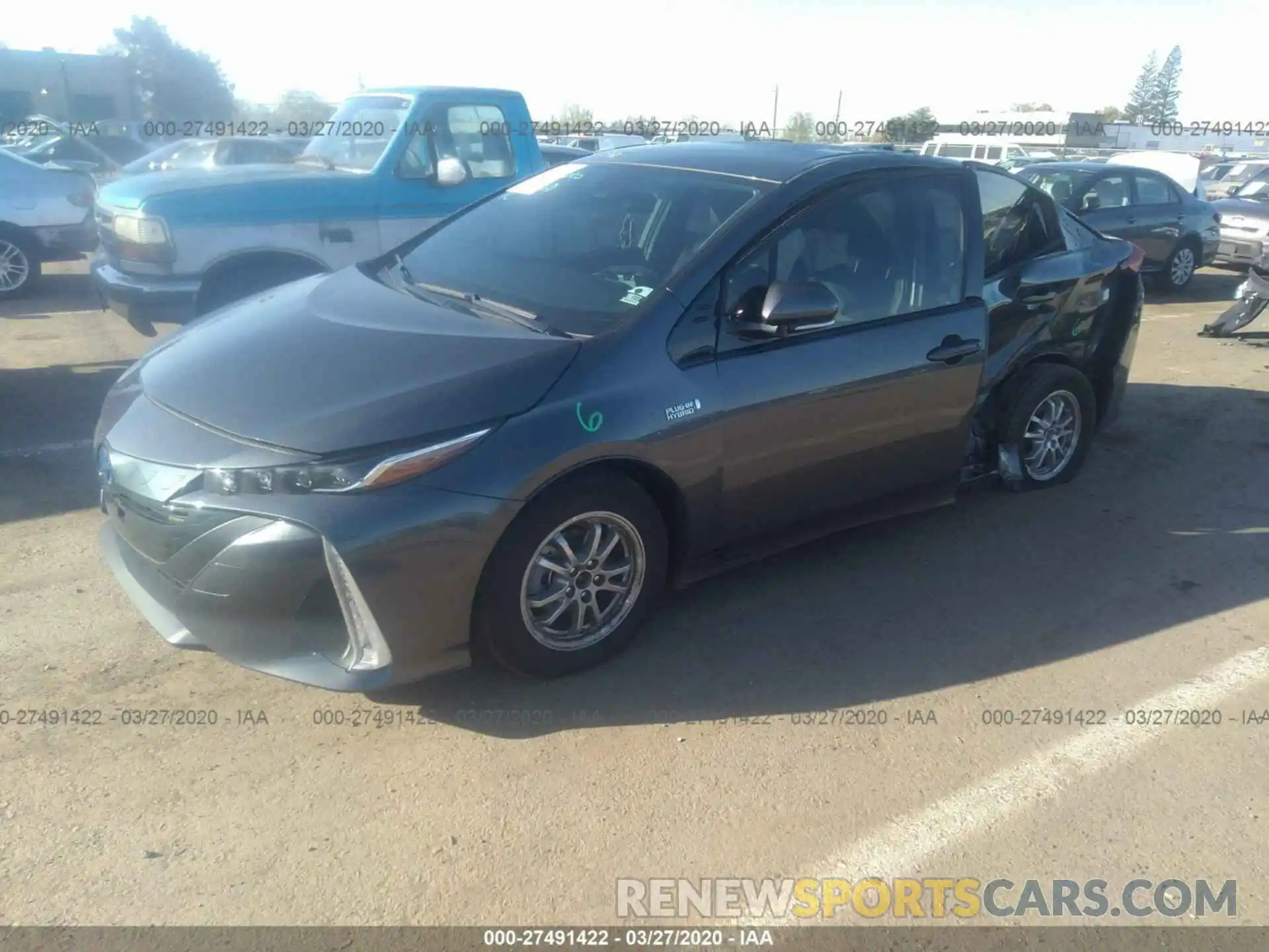 2 Photograph of a damaged car JTDKARFP6K3113533 TOYOTA PRIUS PRIME 2019