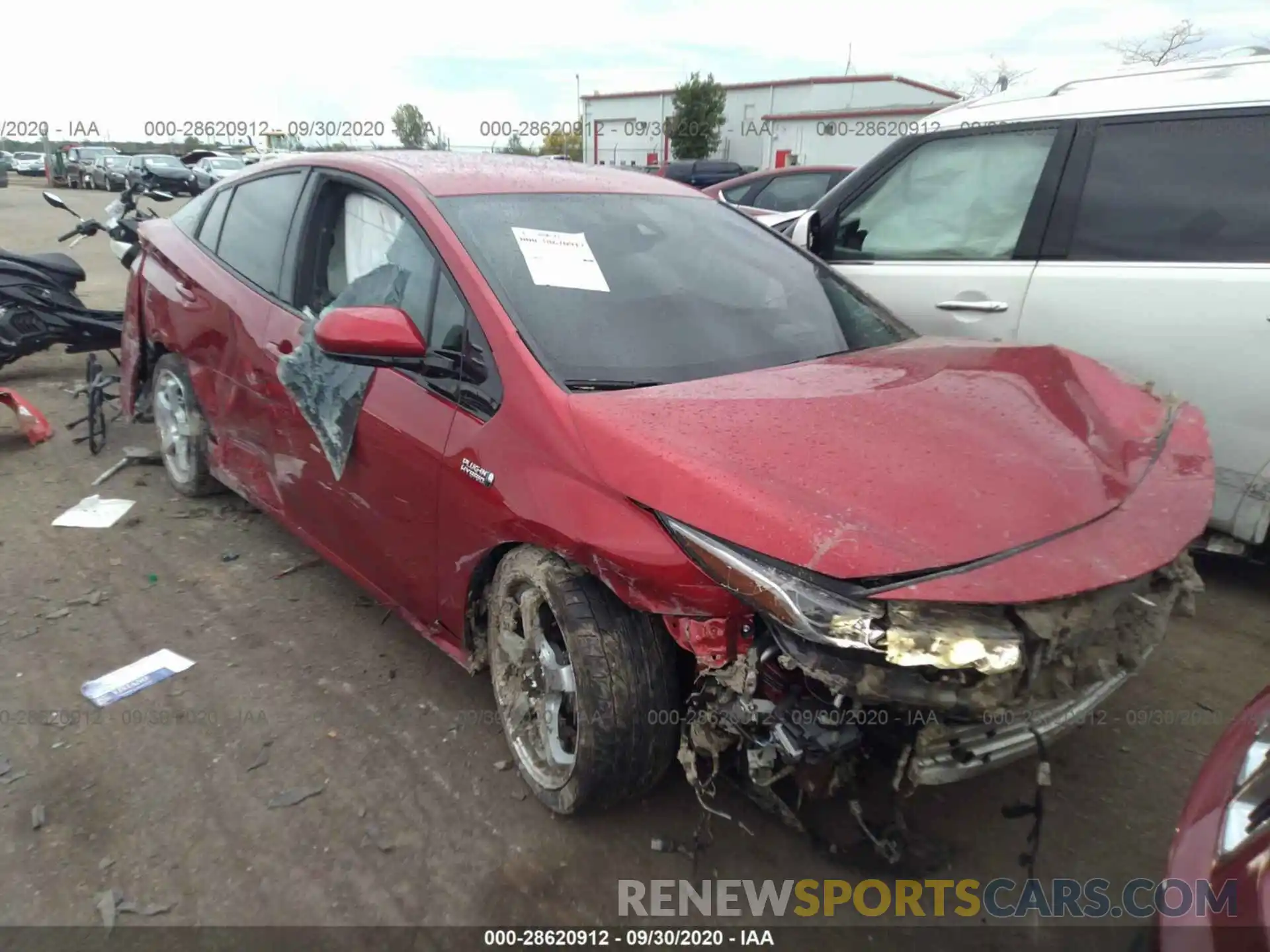 1 Photograph of a damaged car JTDKARFP7K3117493 TOYOTA PRIUS PRIME 2019