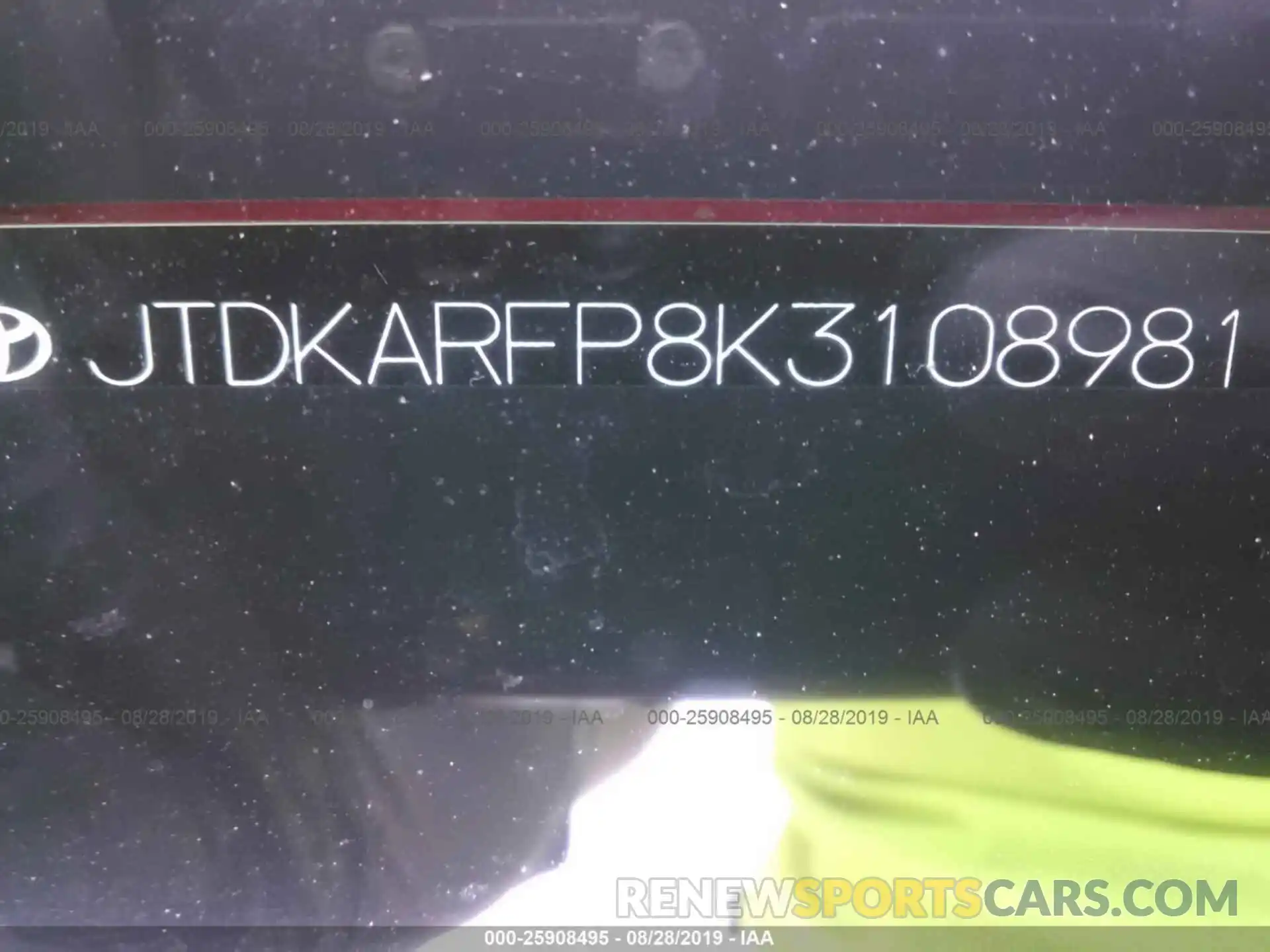 9 Photograph of a damaged car JTDKARFP8K3108981 TOYOTA PRIUS PRIME 2019