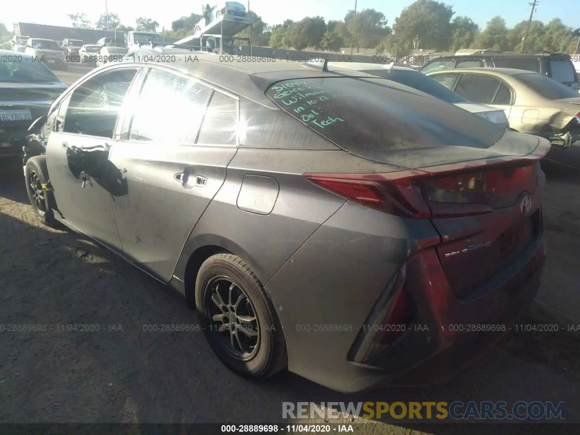 3 Photograph of a damaged car JTDKARFP8K3116742 TOYOTA PRIUS PRIME 2019