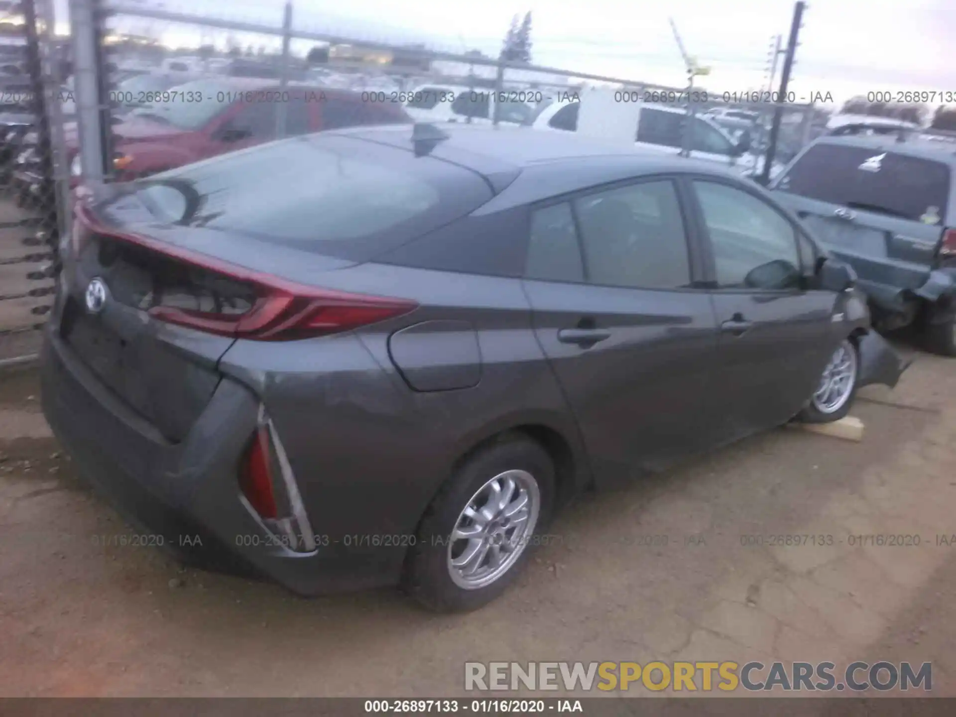 4 Photograph of a damaged car JTDKARFPXK3116550 TOYOTA PRIUS PRIME 2019