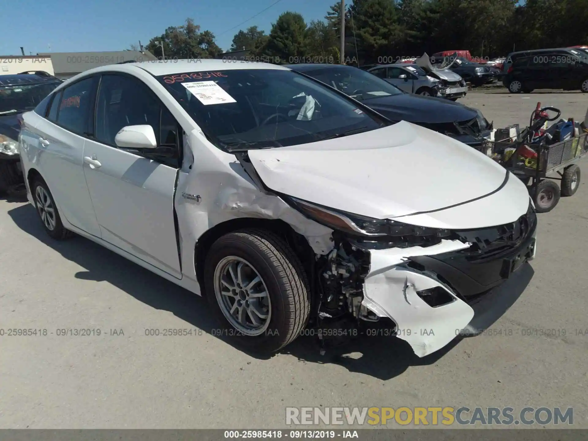 1 Photograph of a damaged car JTDKARFPXK3116788 TOYOTA PRIUS PRIME 2019