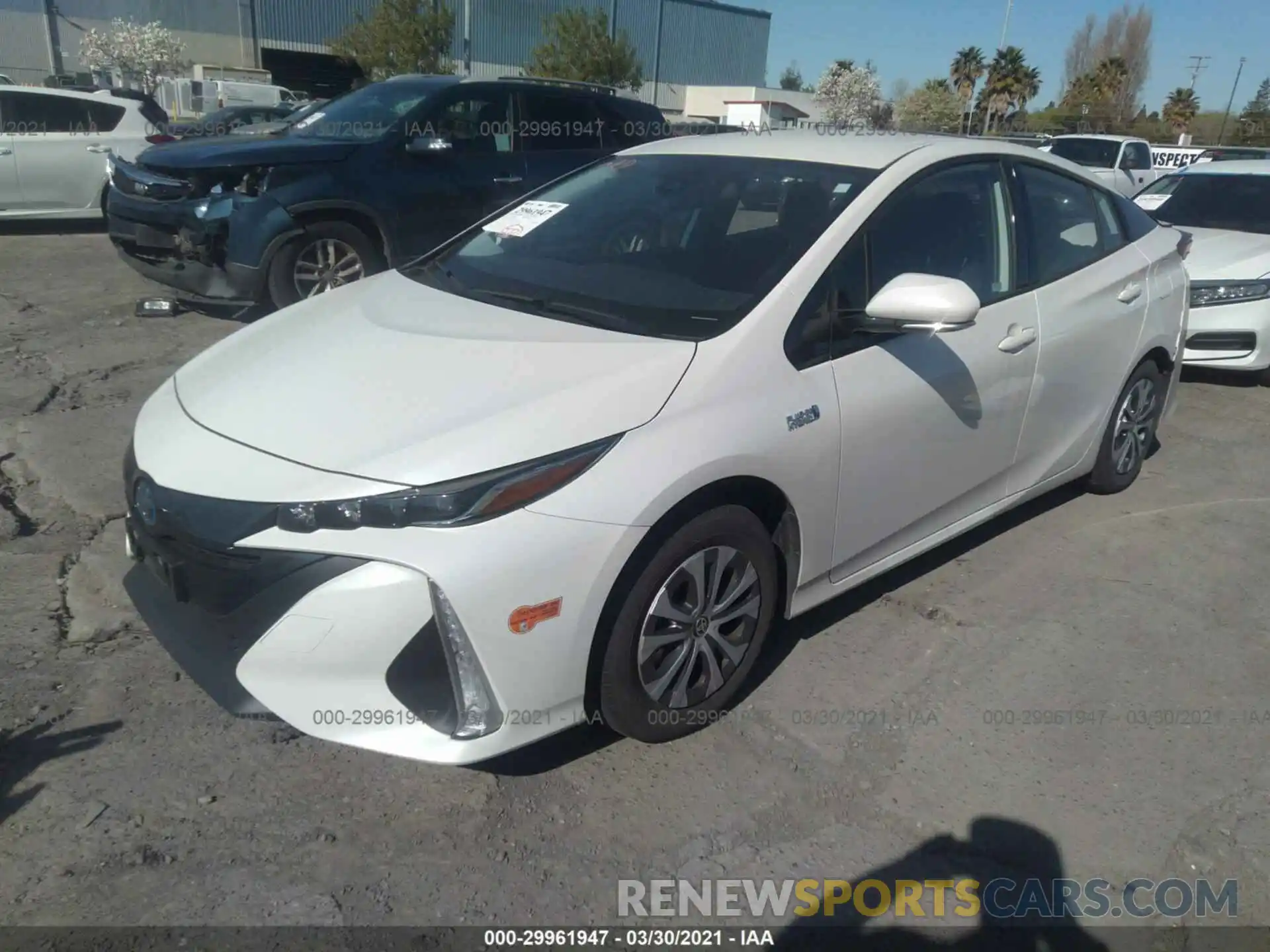 2 Photograph of a damaged car JTDKARFP3L3130890 TOYOTA PRIUS PRIME 2020