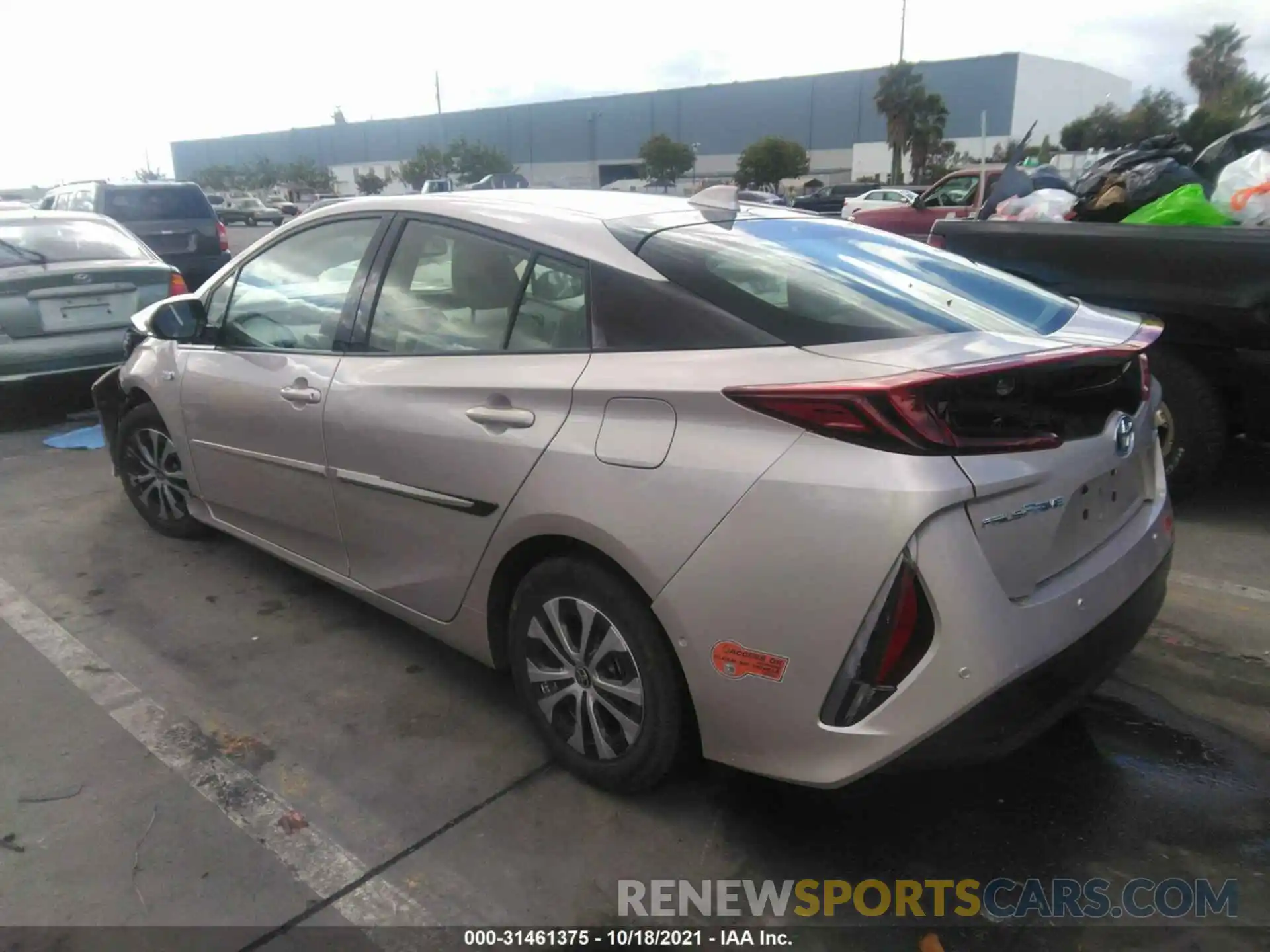 3 Photograph of a damaged car JTDKARFP5L3144628 TOYOTA PRIUS PRIME 2020