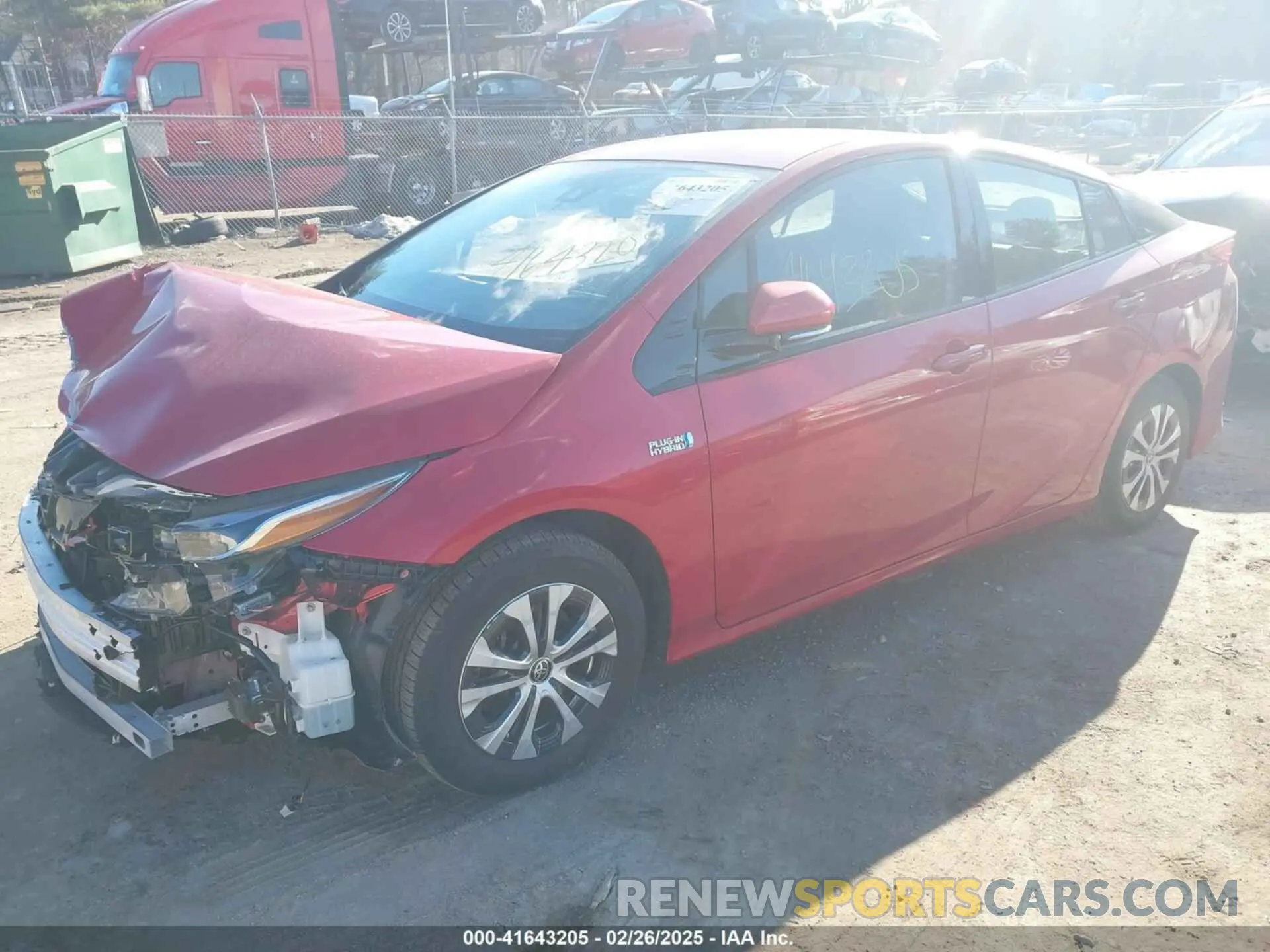 2 Photograph of a damaged car JTDKARFP5L3159534 TOYOTA PRIUS PRIME 2020