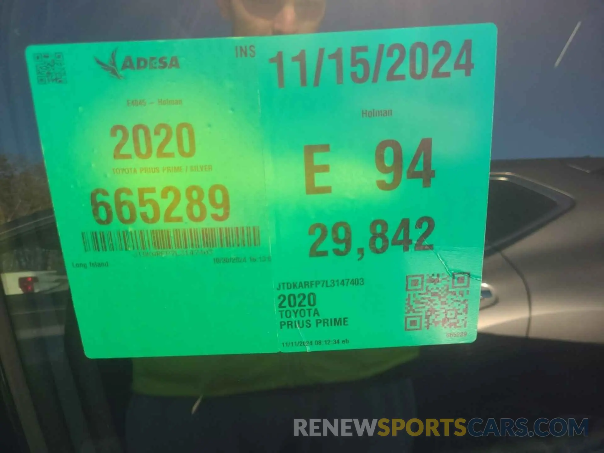 18 Photograph of a damaged car JTDKARFP7L3147403 TOYOTA PRIUS PRIME 2020