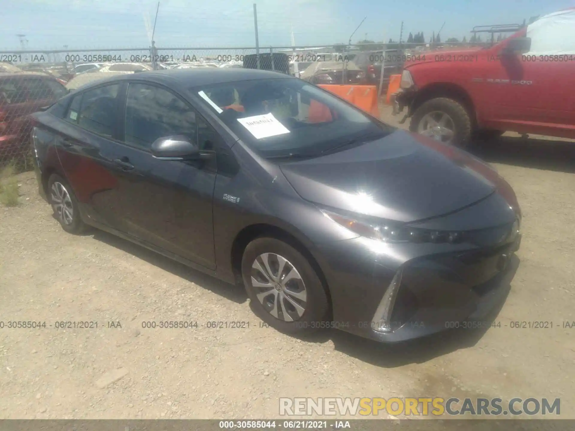 1 Photograph of a damaged car JTDKAMFP1M3175752 TOYOTA PRIUS PRIME 2021