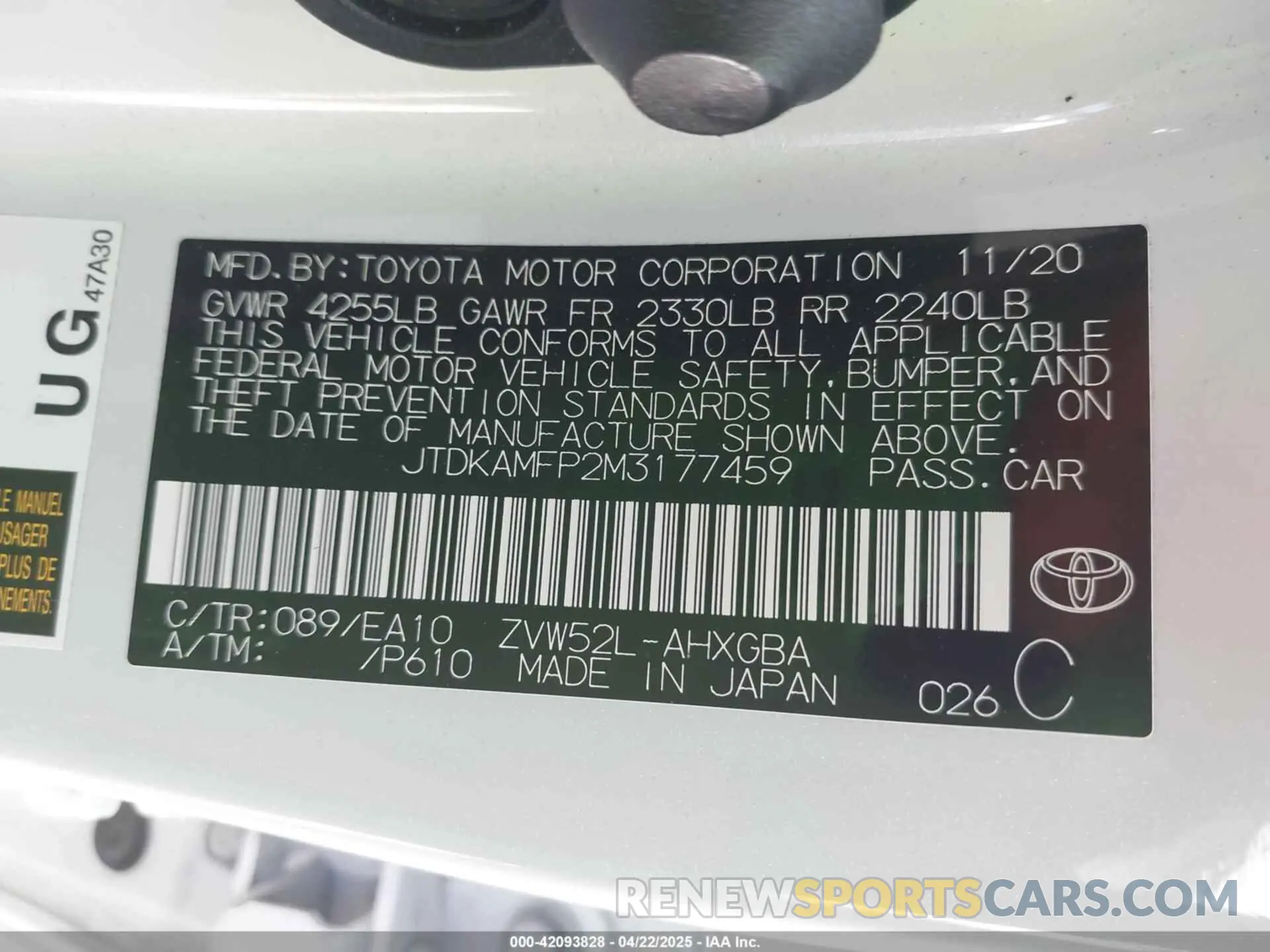 9 Photograph of a damaged car JTDKAMFP2M3177459 TOYOTA PRIUS PRIME 2021