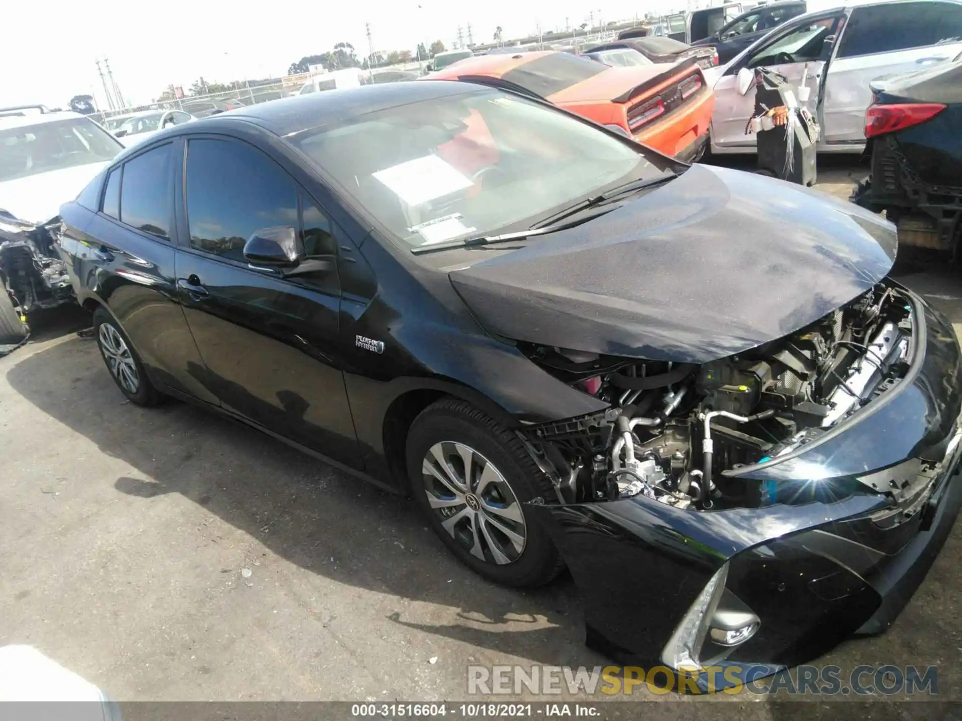 1 Photograph of a damaged car JTDKAMFP2M3182368 TOYOTA PRIUS PRIME 2021