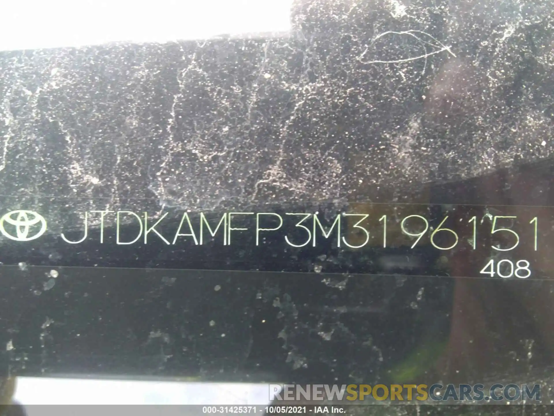 9 Photograph of a damaged car JTDKAMFP3M3196151 TOYOTA PRIUS PRIME 2021