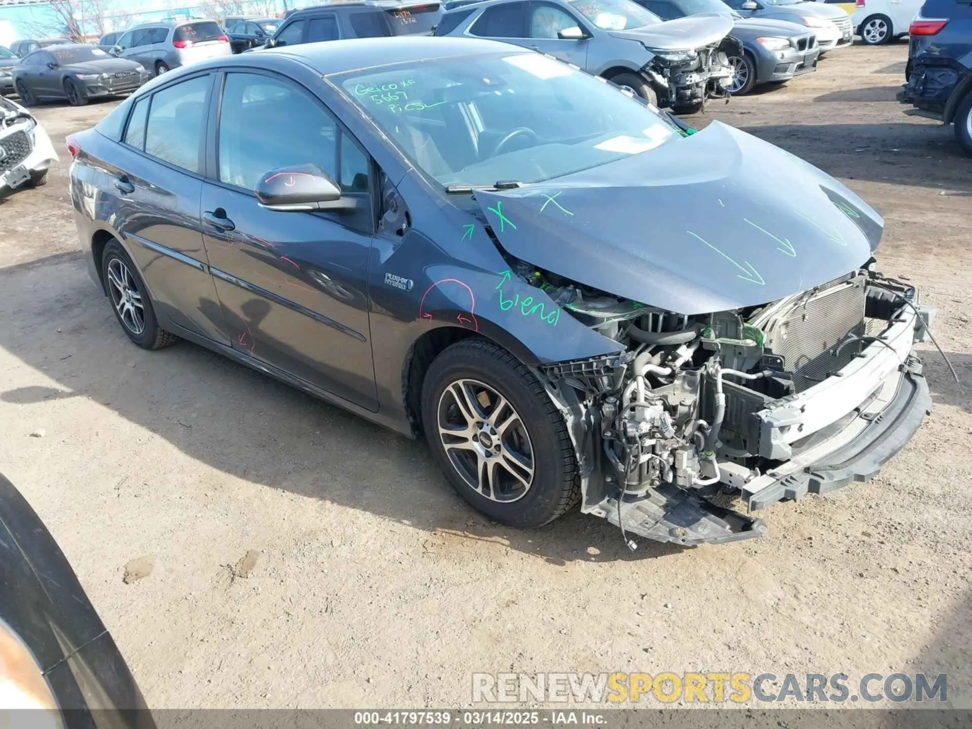 1 Photograph of a damaged car JTDKAMFP4M3165667 TOYOTA PRIUS PRIME 2021