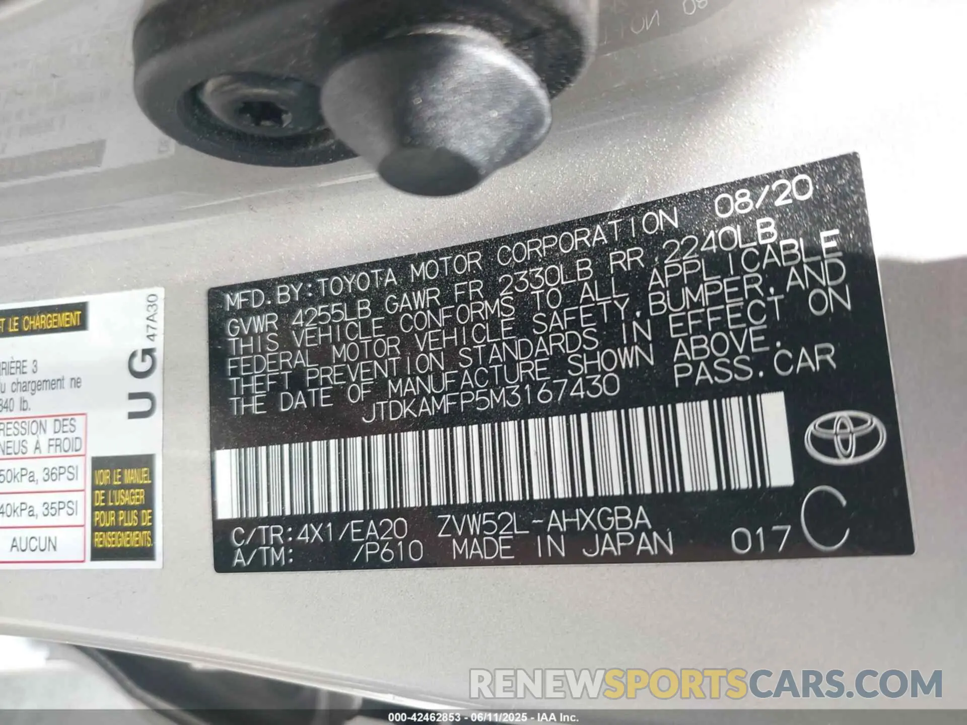 9 Photograph of a damaged car JTDKAMFP5M3167430 TOYOTA PRIUS PRIME 2021