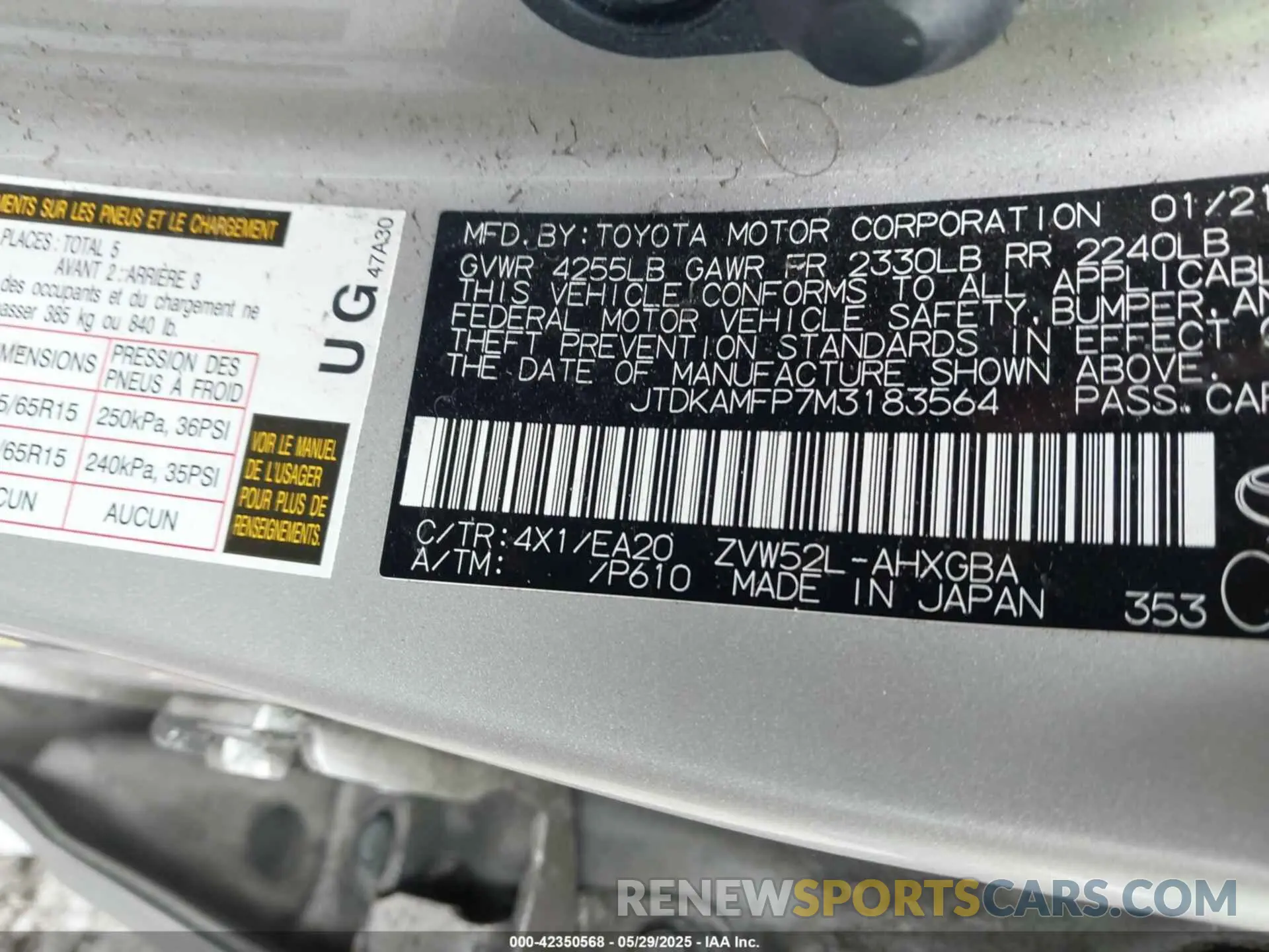 9 Photograph of a damaged car JTDKAMFP7M3183564 TOYOTA PRIUS PRIME 2021