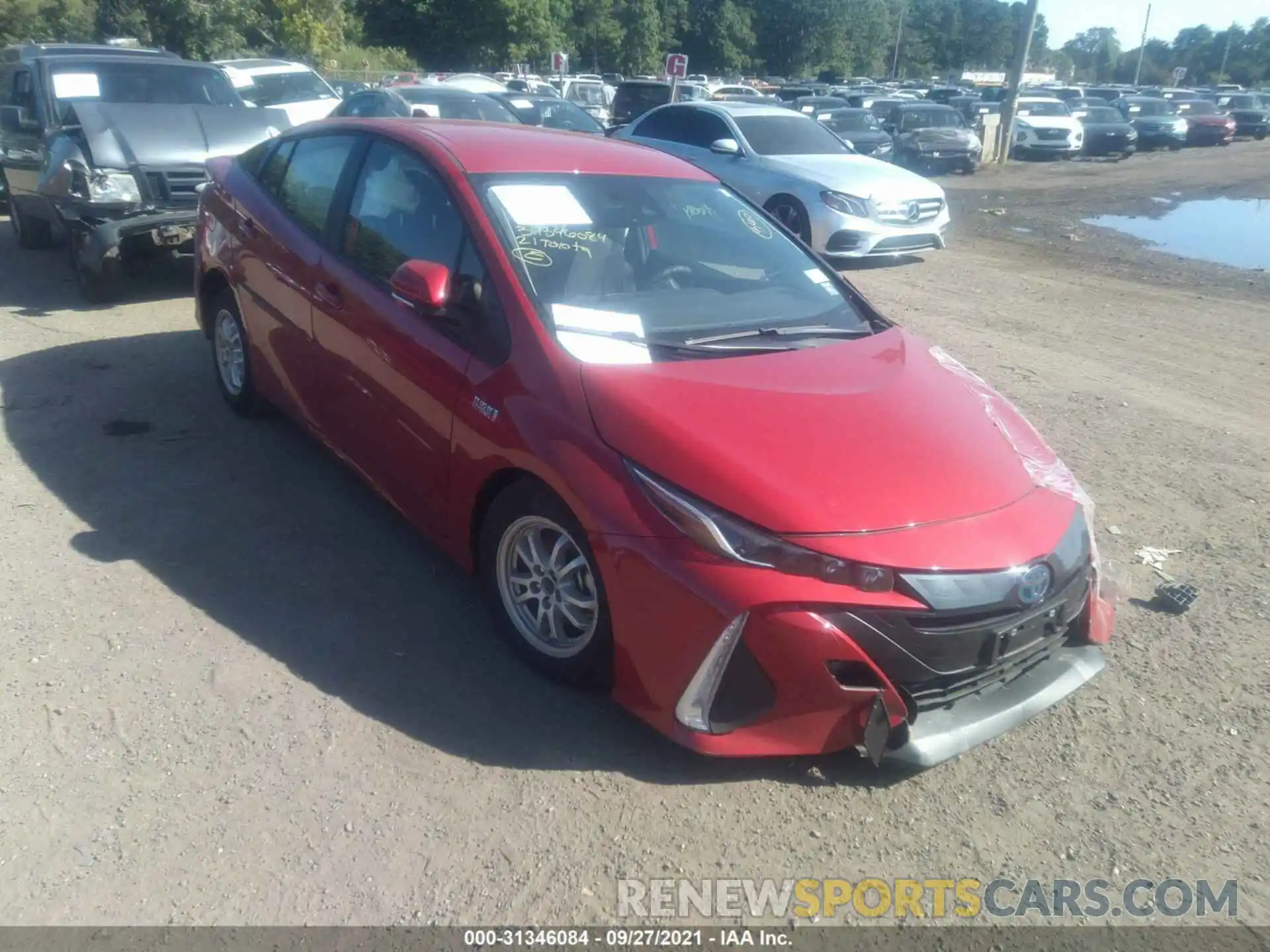 1 Photograph of a damaged car JTDKAMFPXM3170596 TOYOTA PRIUS PRIME 2021