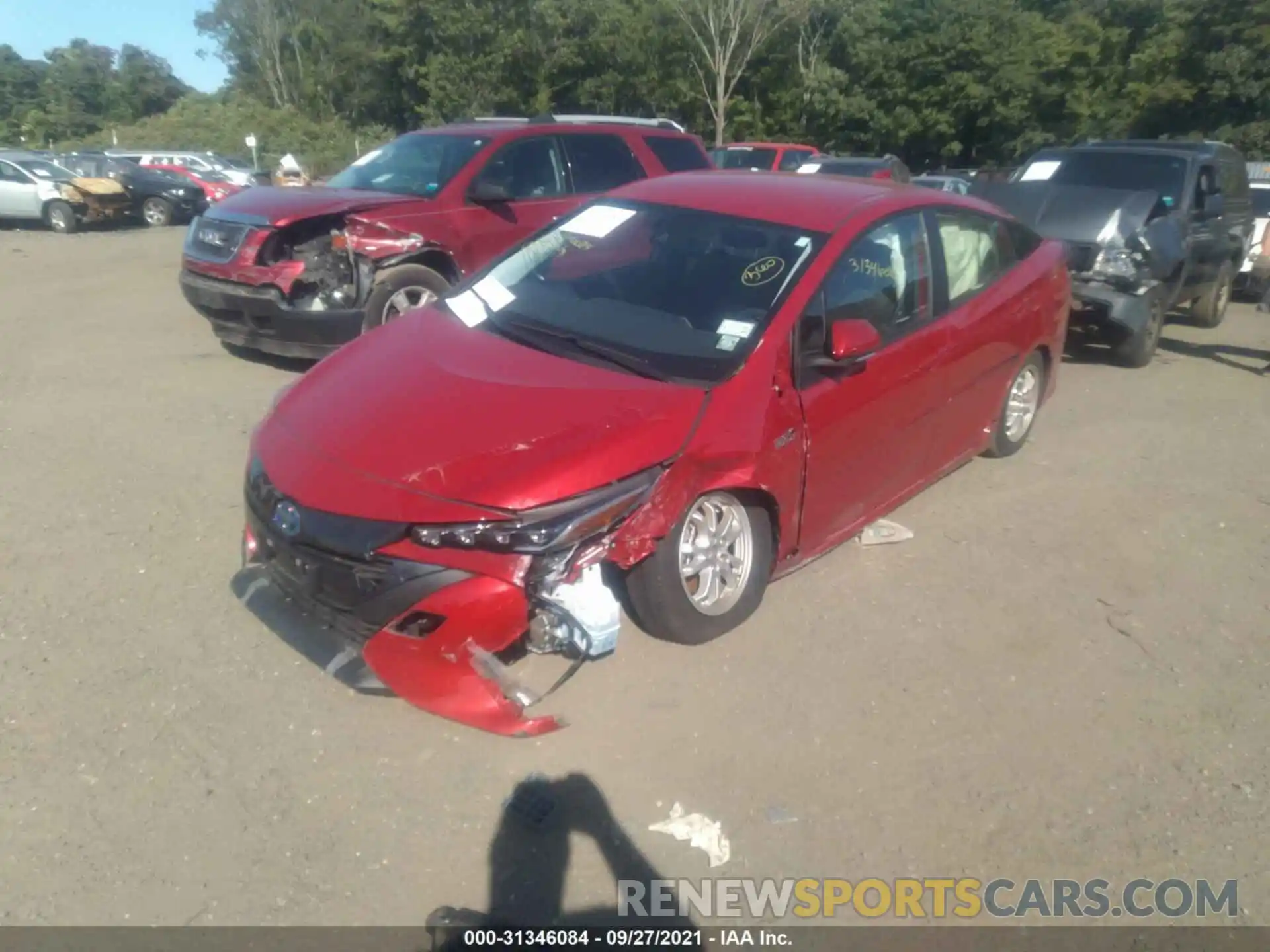 2 Photograph of a damaged car JTDKAMFPXM3170596 TOYOTA PRIUS PRIME 2021