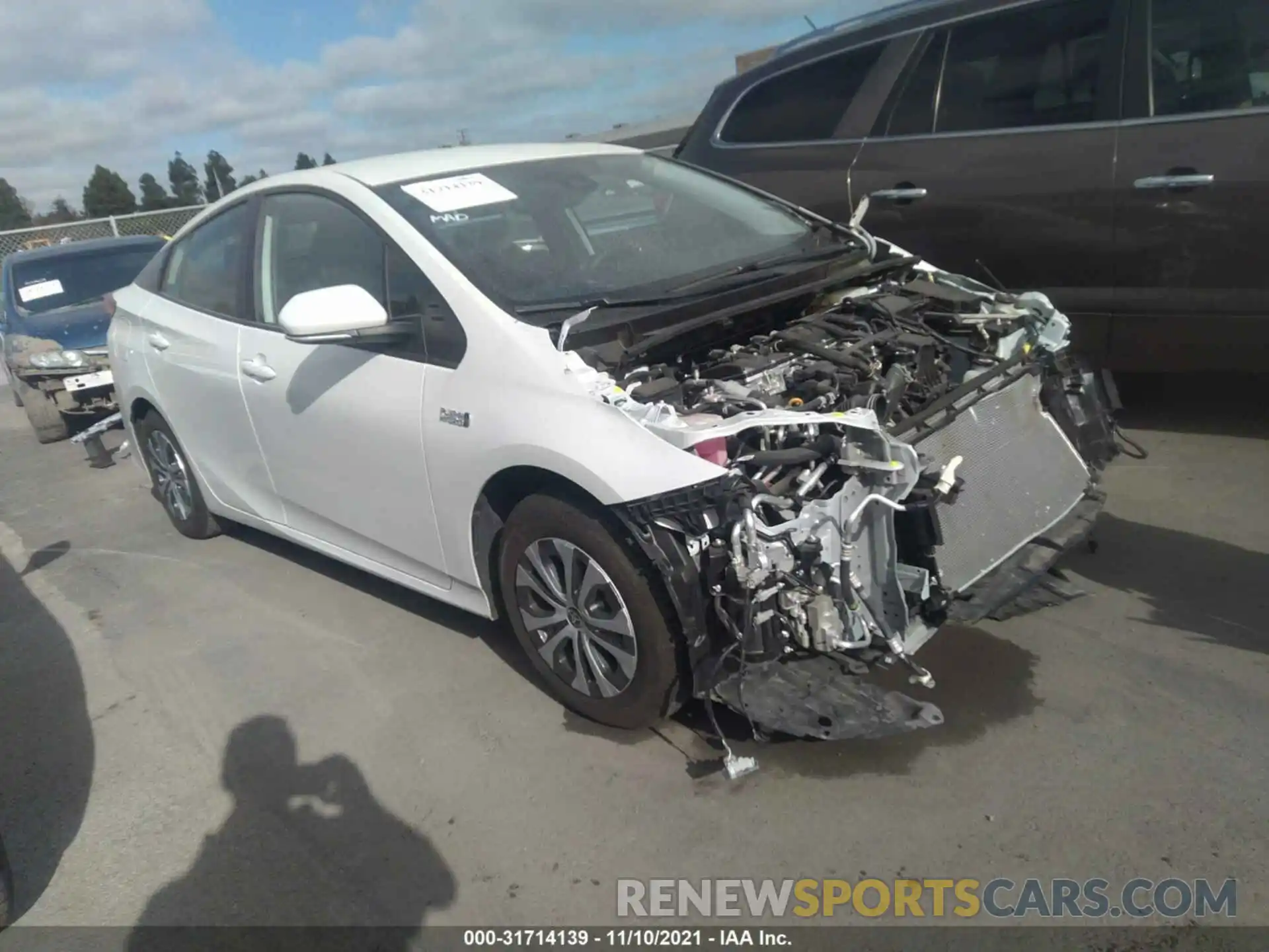 1 Photograph of a damaged car JTDKAMFPXM3180884 TOYOTA PRIUS PRIME 2021