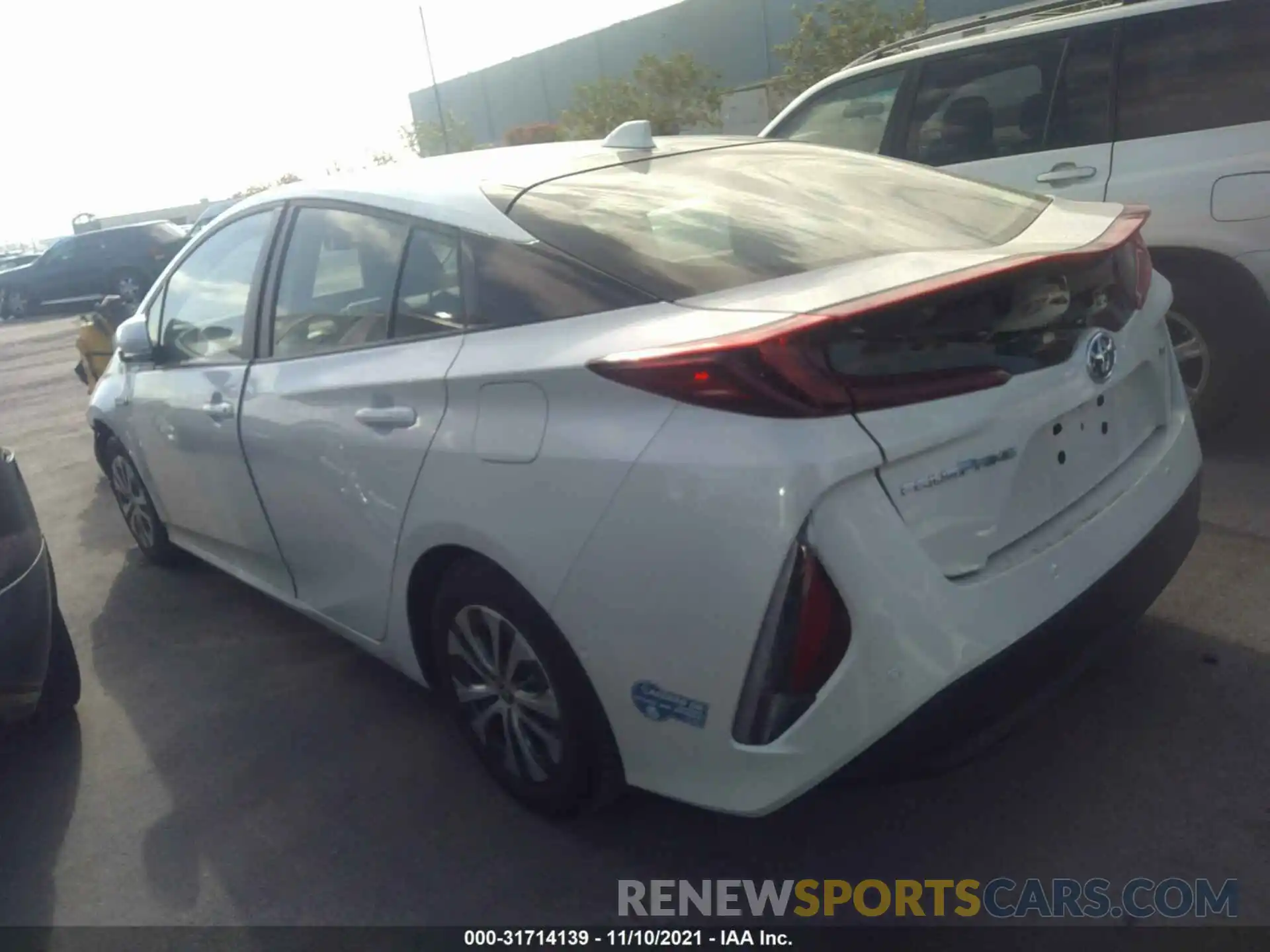 3 Photograph of a damaged car JTDKAMFPXM3180884 TOYOTA PRIUS PRIME 2021