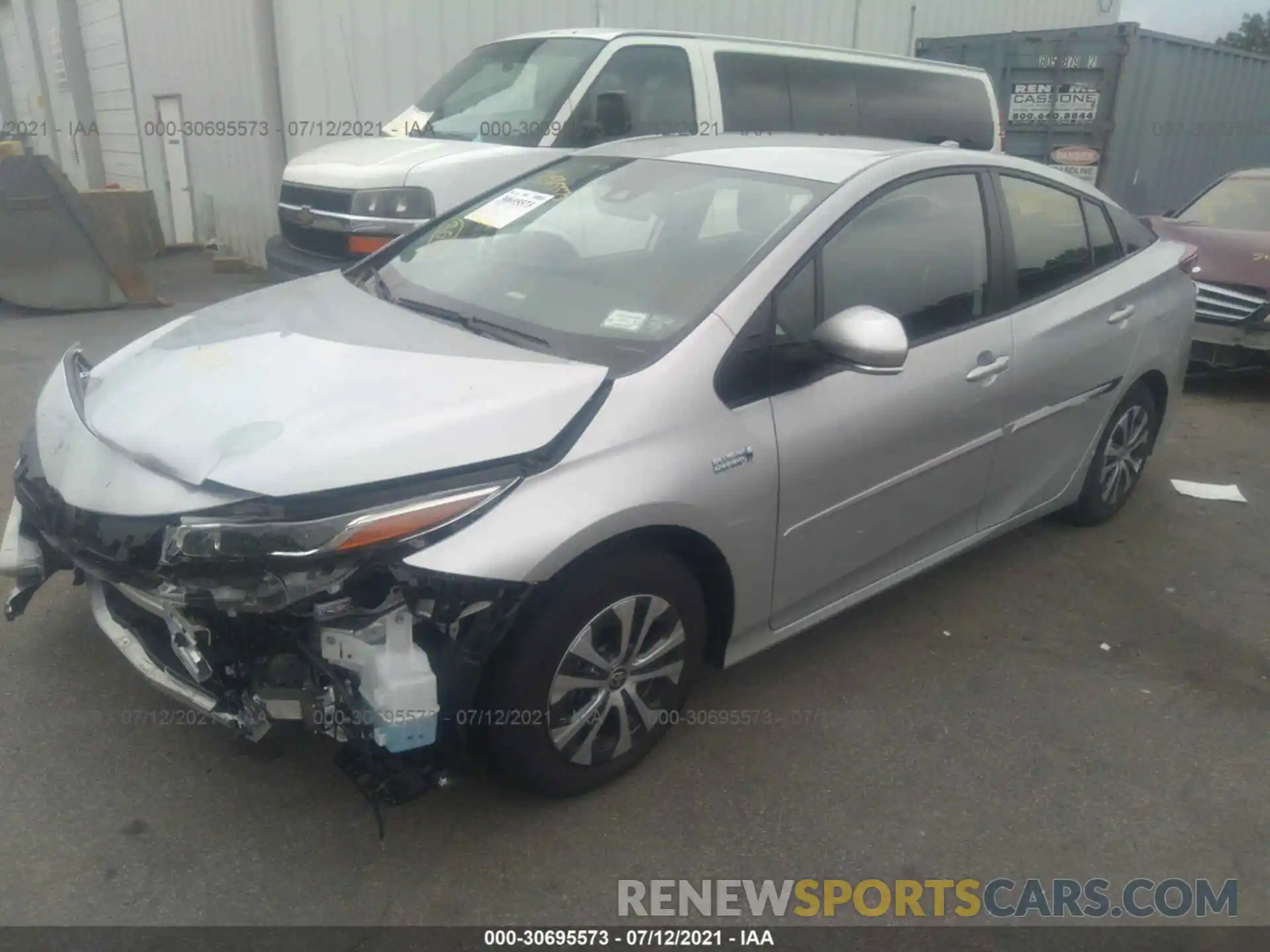 2 Photograph of a damaged car JTDKAMFPXM3181873 TOYOTA PRIUS PRIME 2021