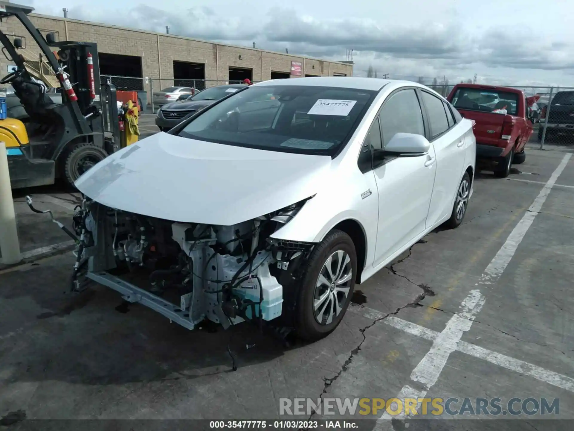 2 Photograph of a damaged car JTDKAMFPXM3185003 TOYOTA PRIUS PRIME 2021