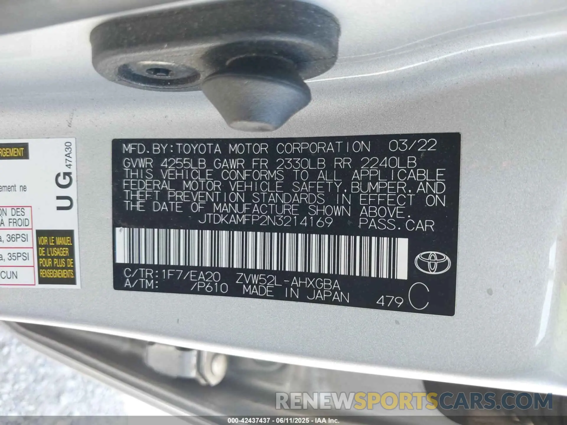 9 Photograph of a damaged car JTDKAMFP2N3214169 TOYOTA PRIUS PRIME 2022